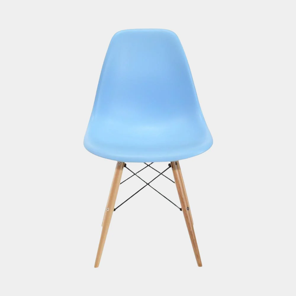 Eames Eiffel Molded Plastic Kids Chair - Wooden Legs - Image 4