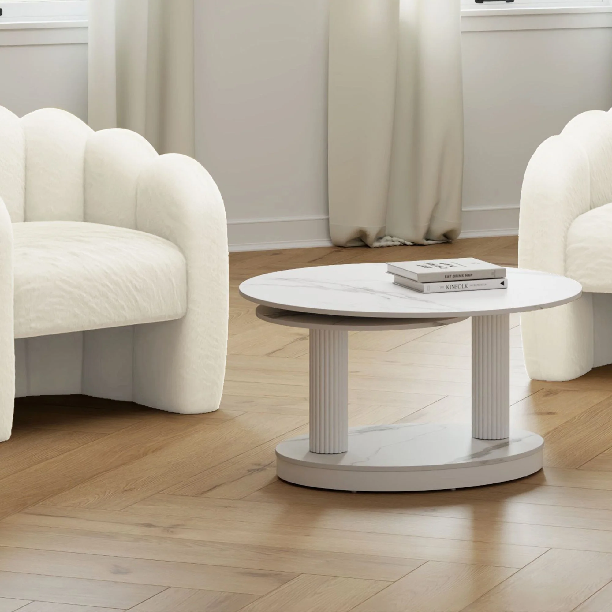 Elara Coffee Table in White - Image 2