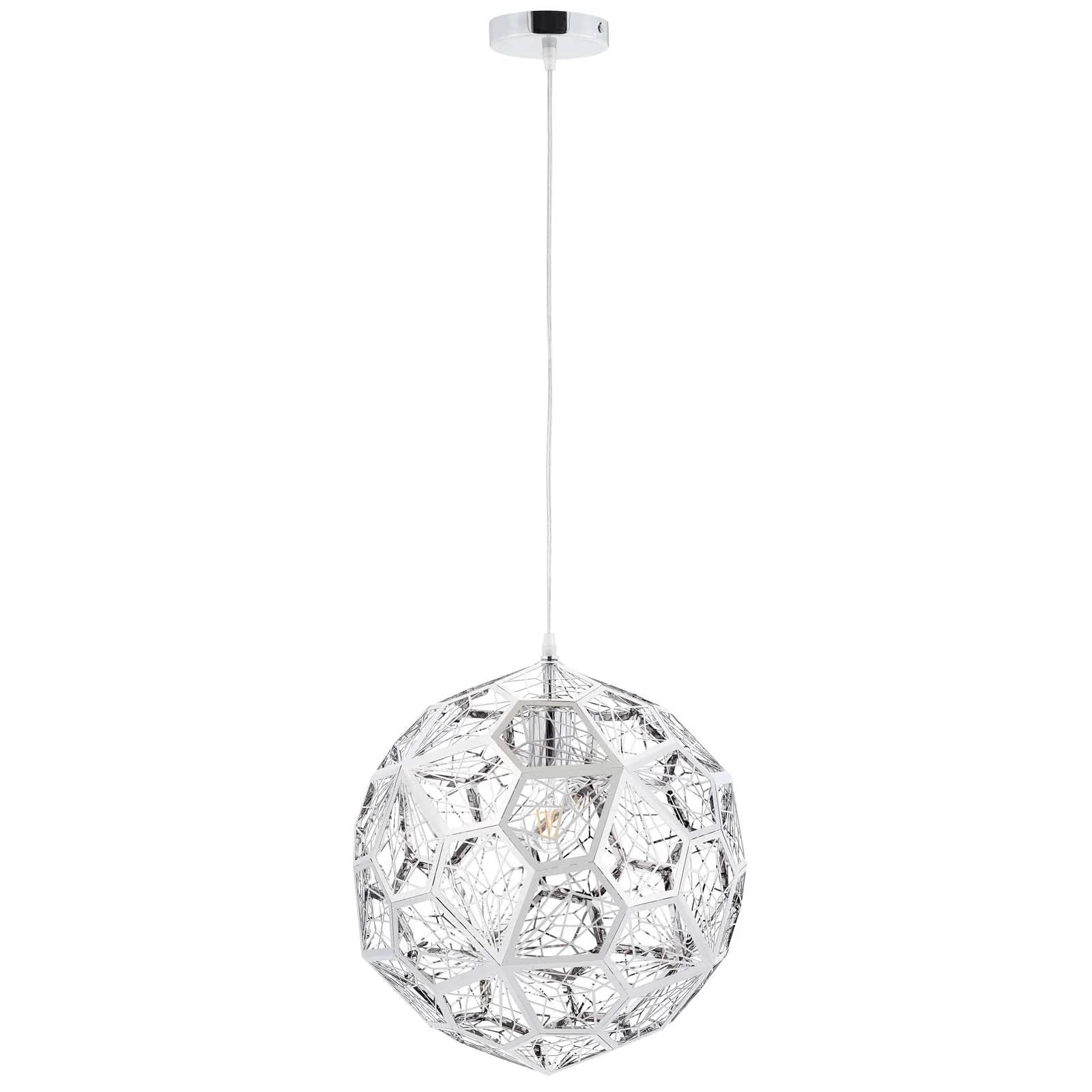Etch Web Suspension Lamp Polished Steel by Tom Dixon - Image 3