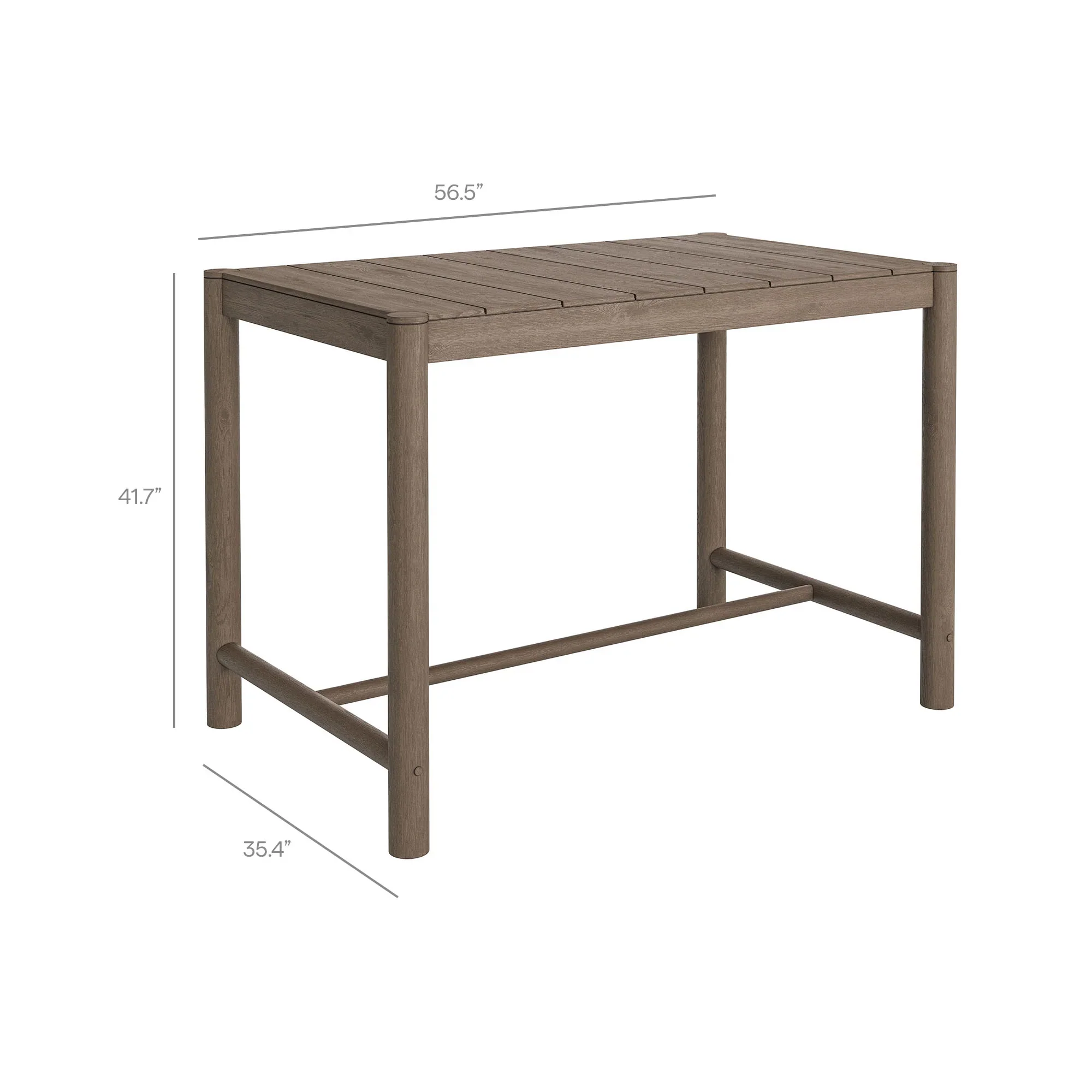 Eleni 5-Piece Outdoor Teak Wood Bar Set - Image 14
