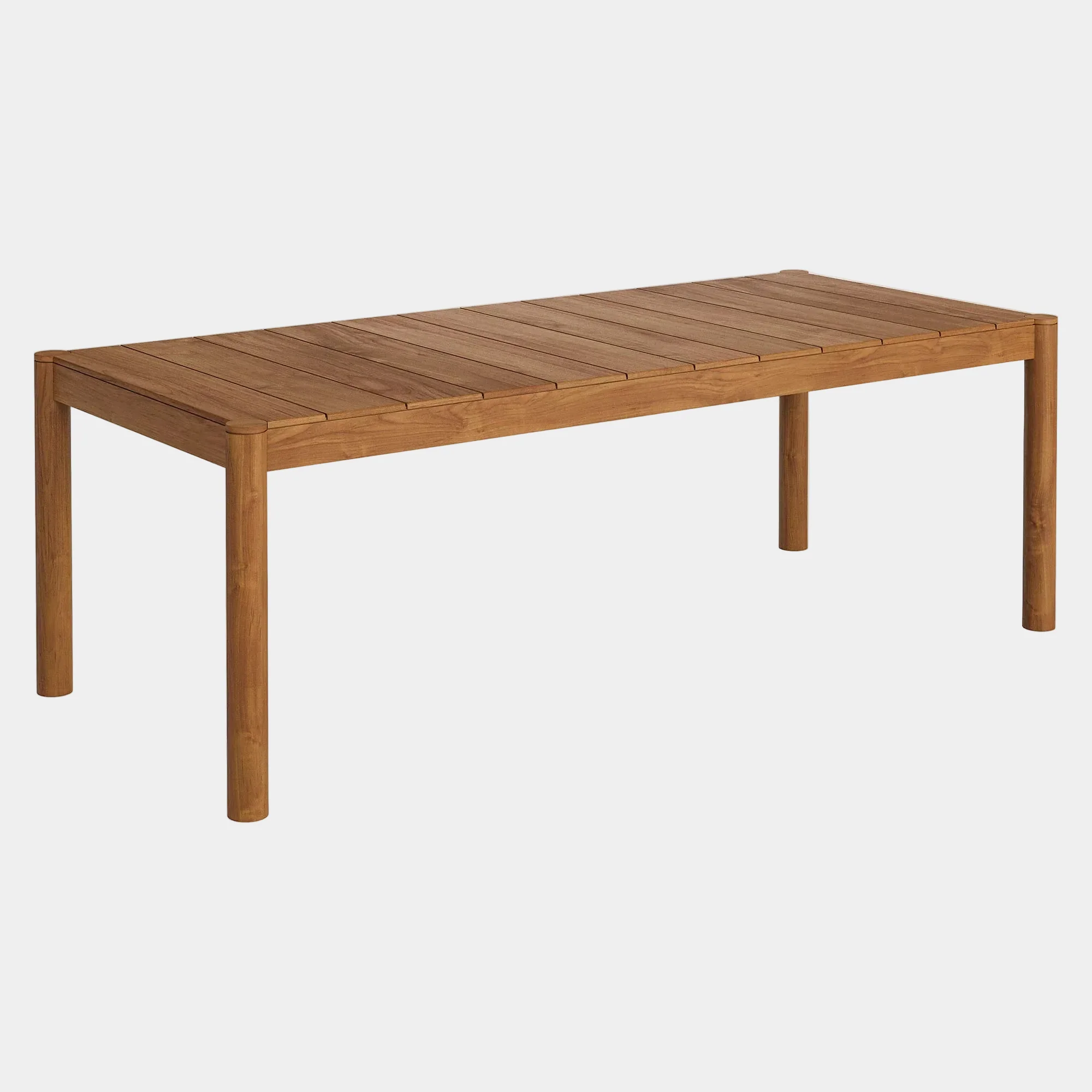 Eleni 89-Inch Outdoor Patio Teak Wood Dining Table - Image 10