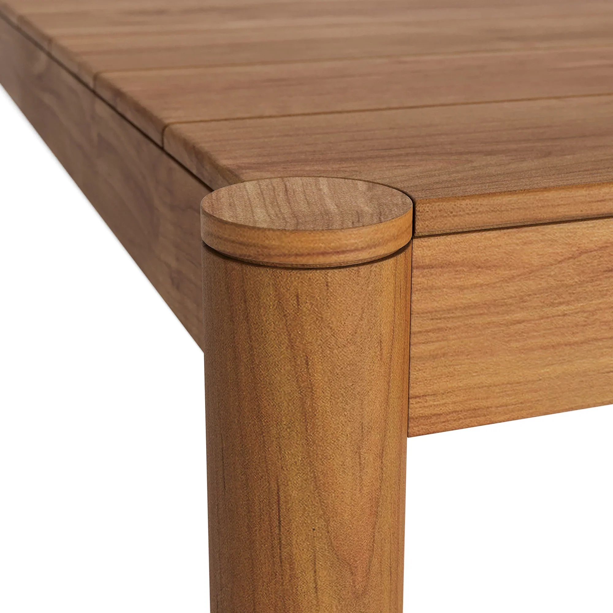 Eleni 89-Inch Outdoor Patio Teak Wood Dining Table - Image 16