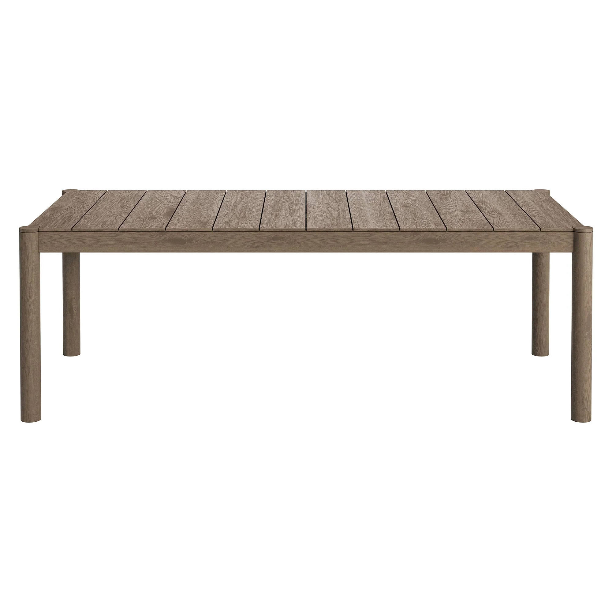 Eleni 89-Inch Outdoor Patio Teak Wood Dining Table - Image 3