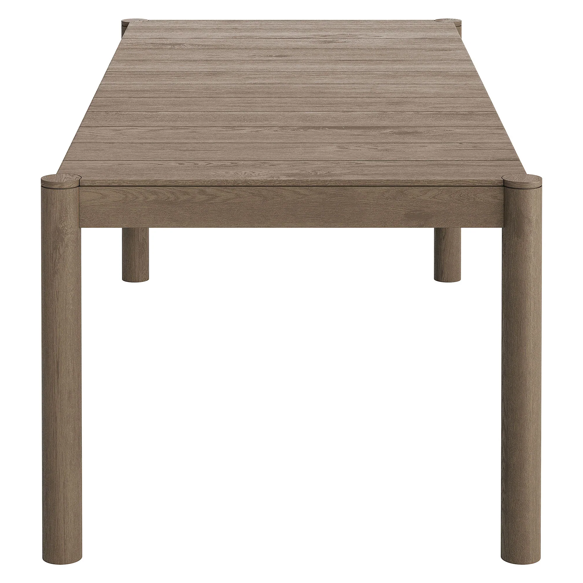 Eleni 89-Inch Outdoor Patio Teak Wood Dining Table - Image 5