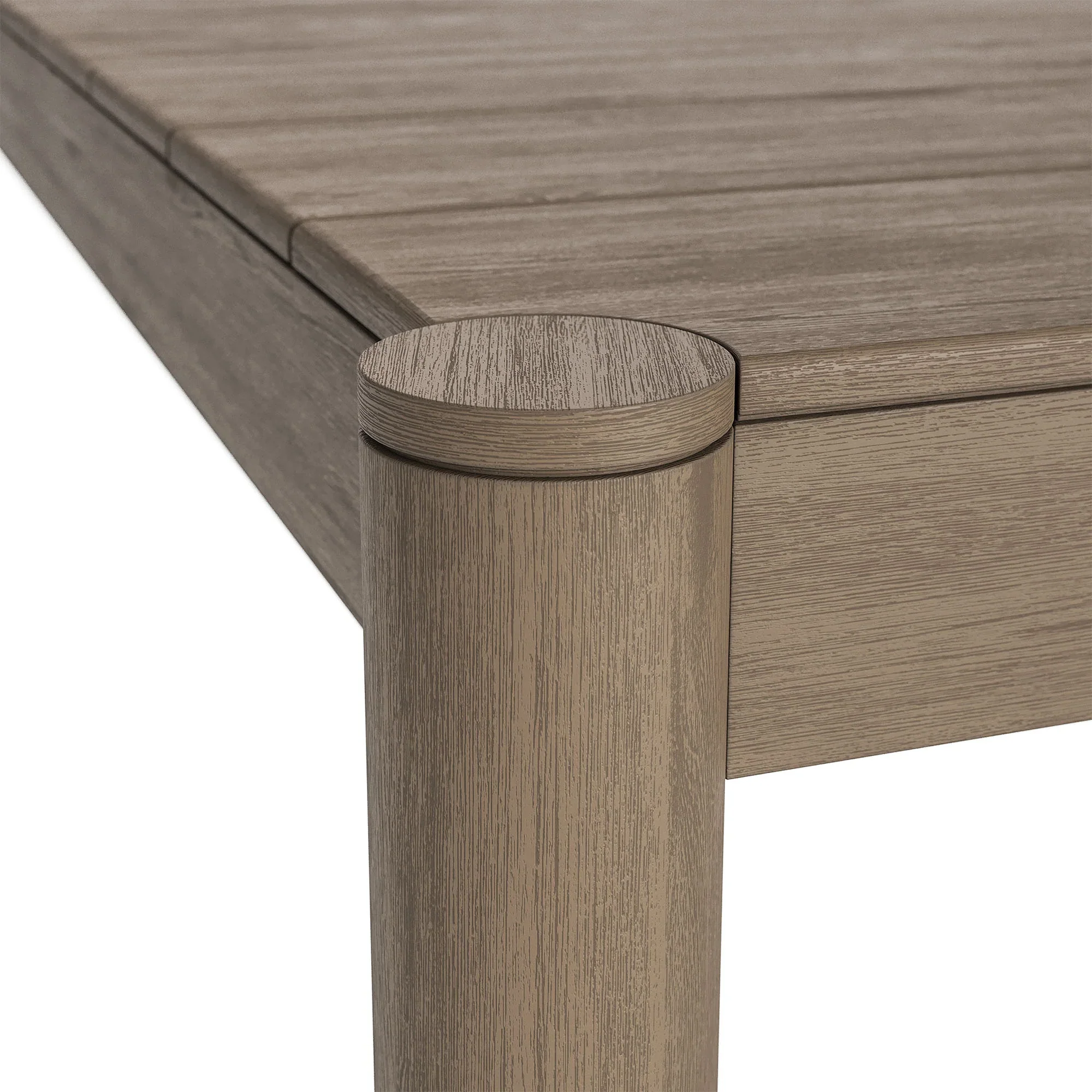 Eleni 89-Inch Outdoor Patio Teak Wood Dining Table - Image 7