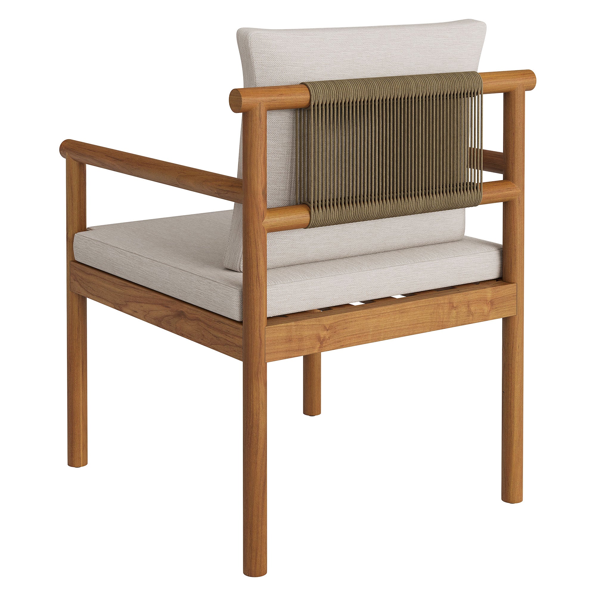 Eleni Outdoor Patio Teak Wood Rope Dining Chair - Image 15