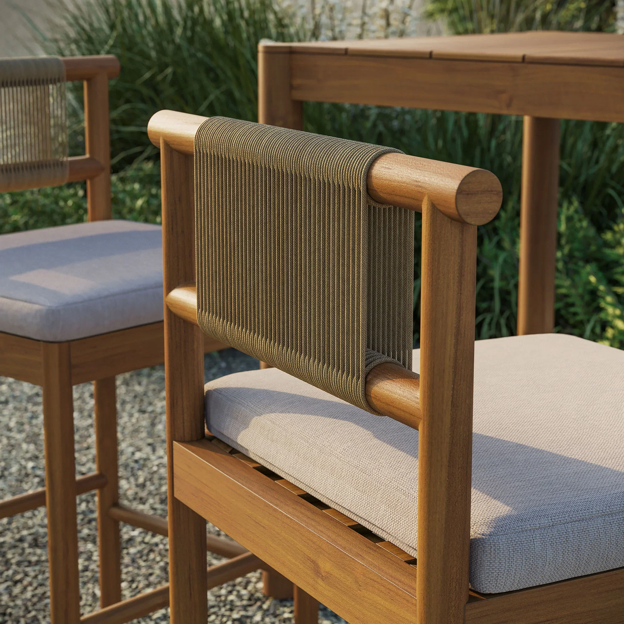 Eleni Outdoor Teak Wood Bar Stools Set of 2 - Image 23