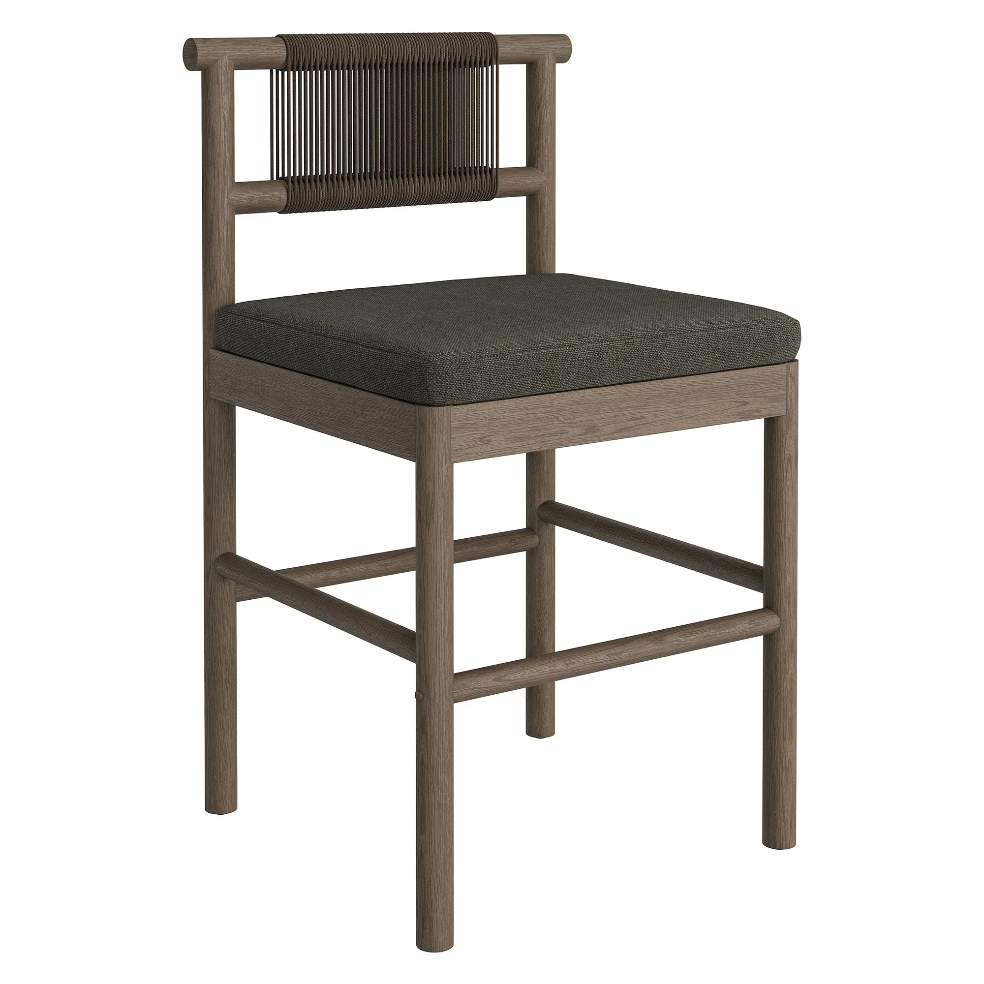 Eleni Outdoor Teak Wood Counter Stools Set of 2 - Image 4