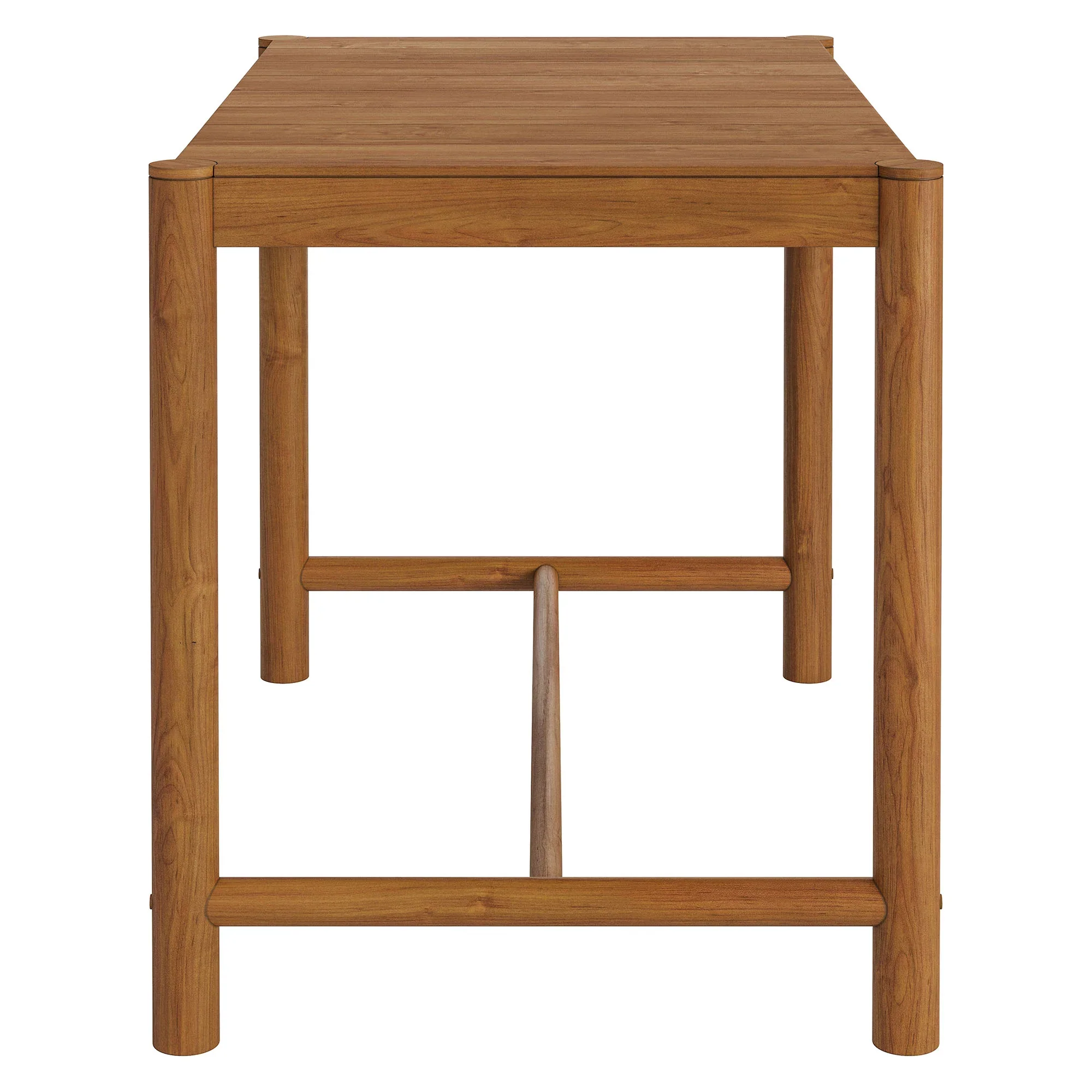 Eleni Rectangle 56-Inch Outdoor Teak Wood Rectangular Bar Table - Image 13