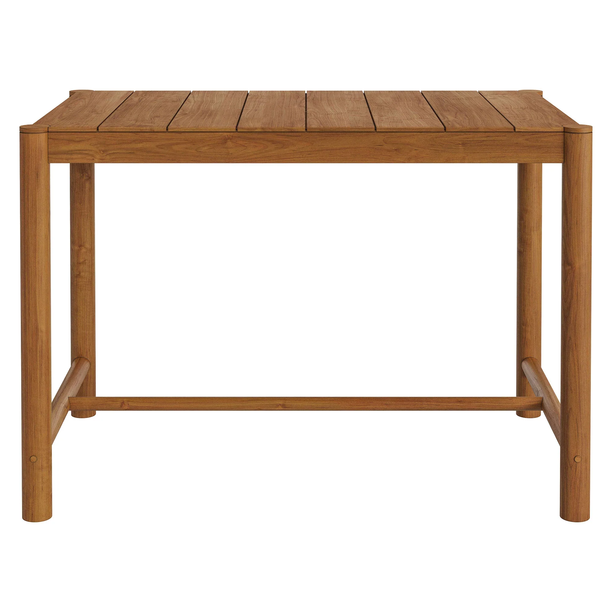 Eleni Rectangle 56-Inch Outdoor Teak Wood Rectangular Bar Table - Image 14