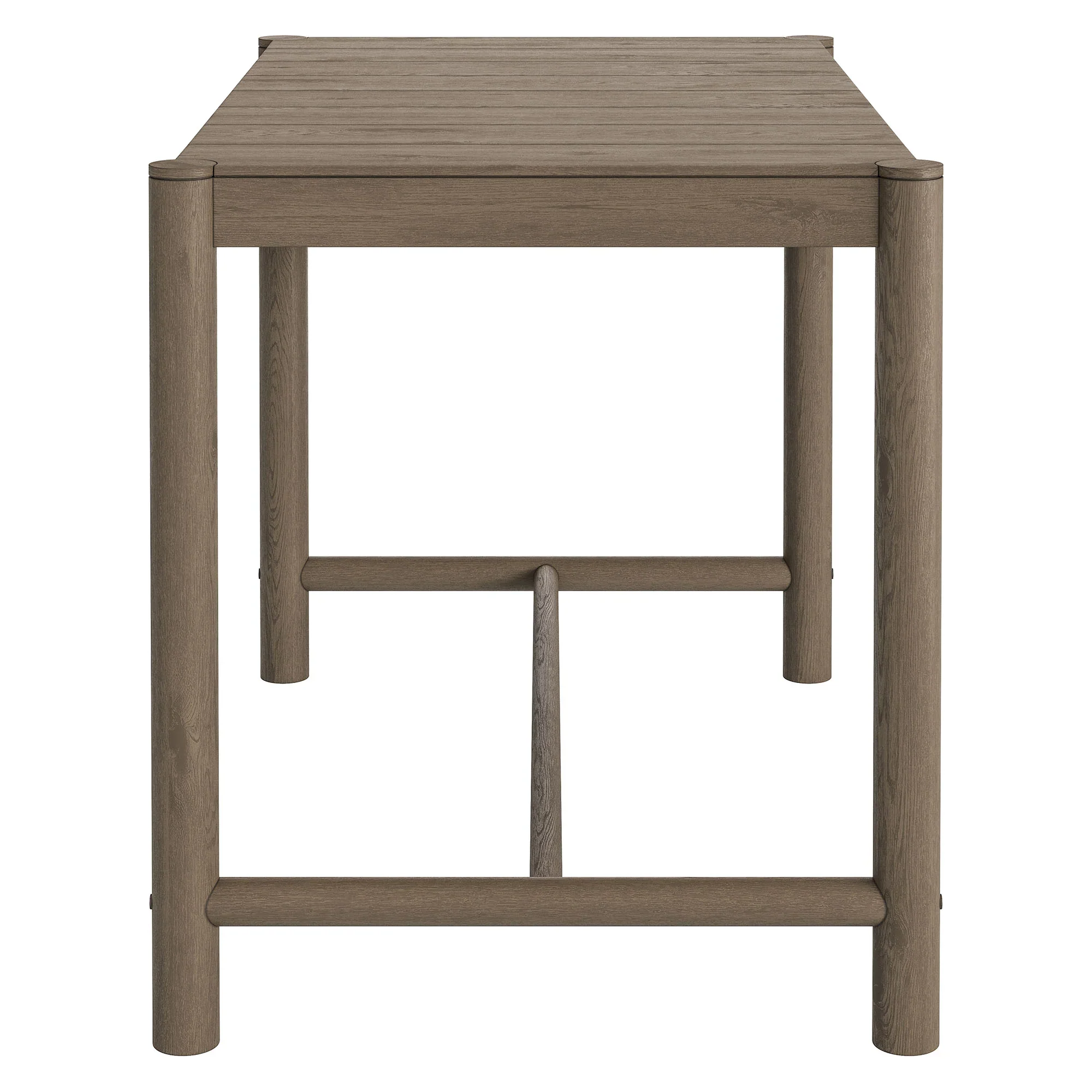 Eleni Rectangle 56-Inch Outdoor Teak Wood Rectangular Bar Table - Image 4