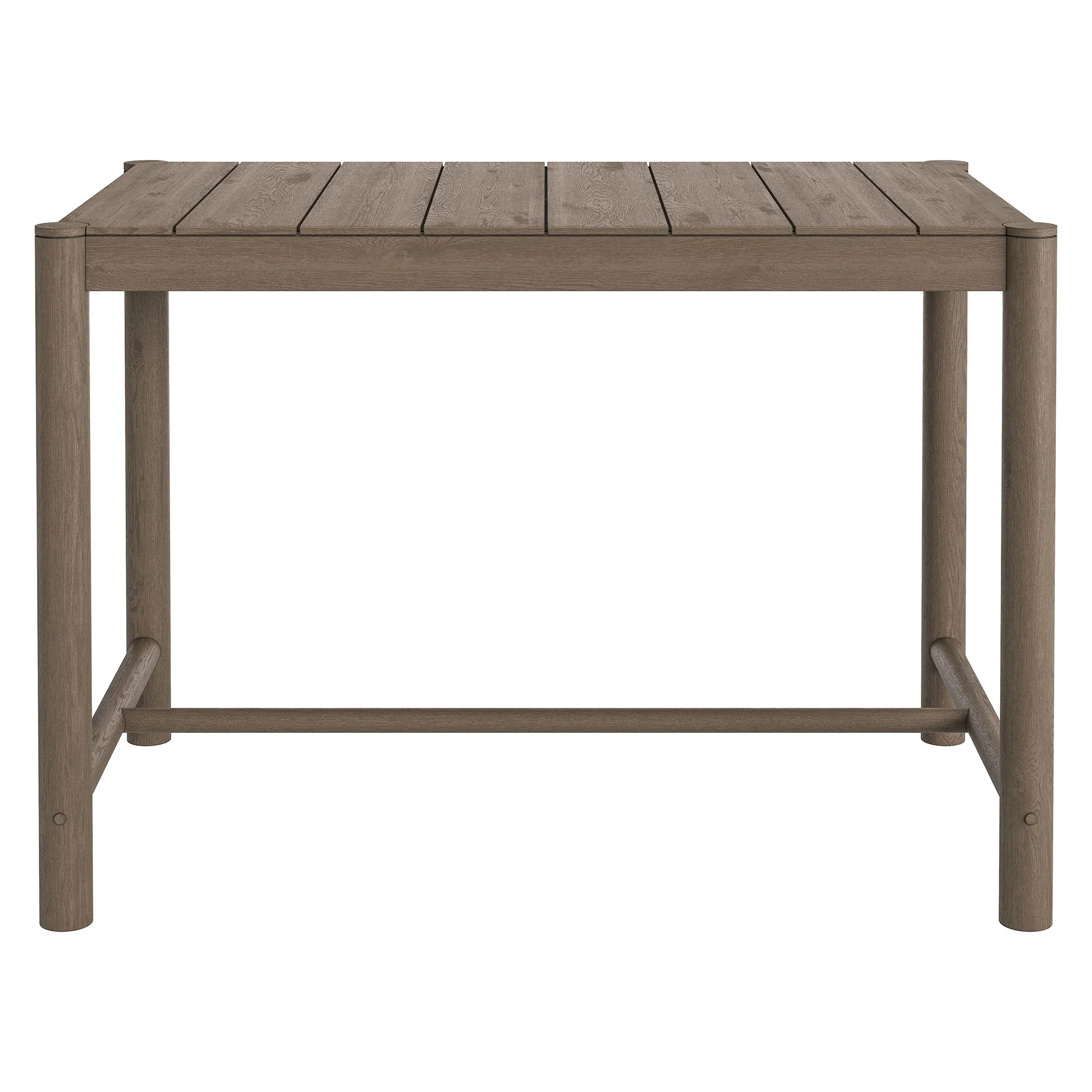 Eleni Rectangle 56-Inch Outdoor Teak Wood Rectangular Bar Table - Image 5
