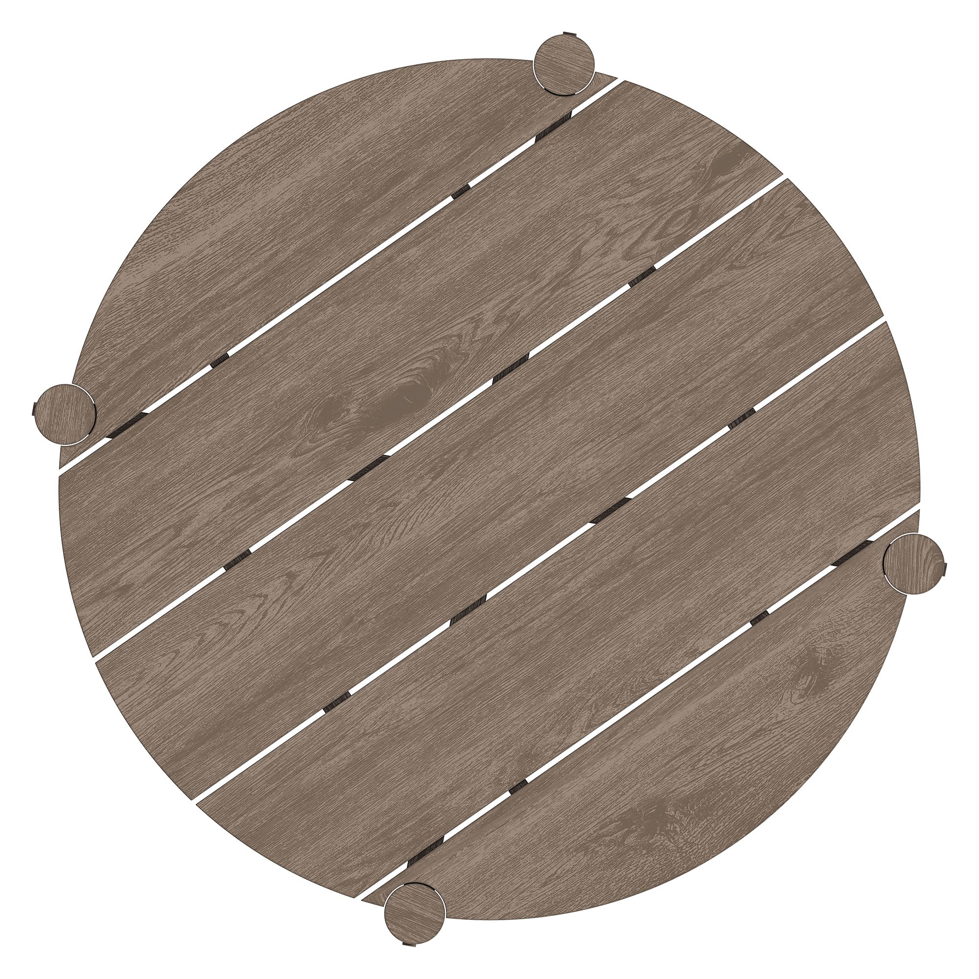 Eleni Round 35 Inch Outdoor Teak Wood Round Bar Table - Image 5