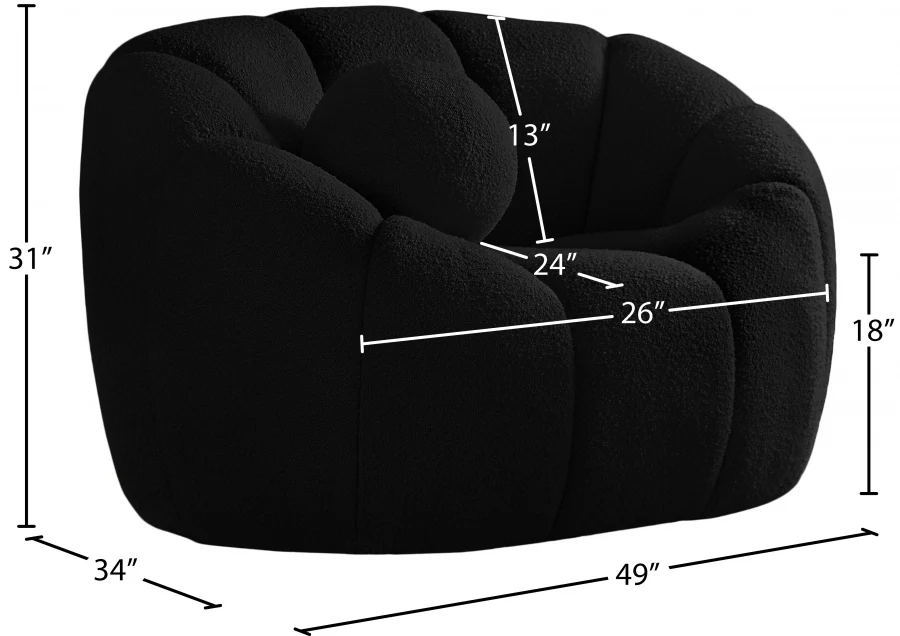 Elijah Boucle Fabric Upholstered Chair - Image 14