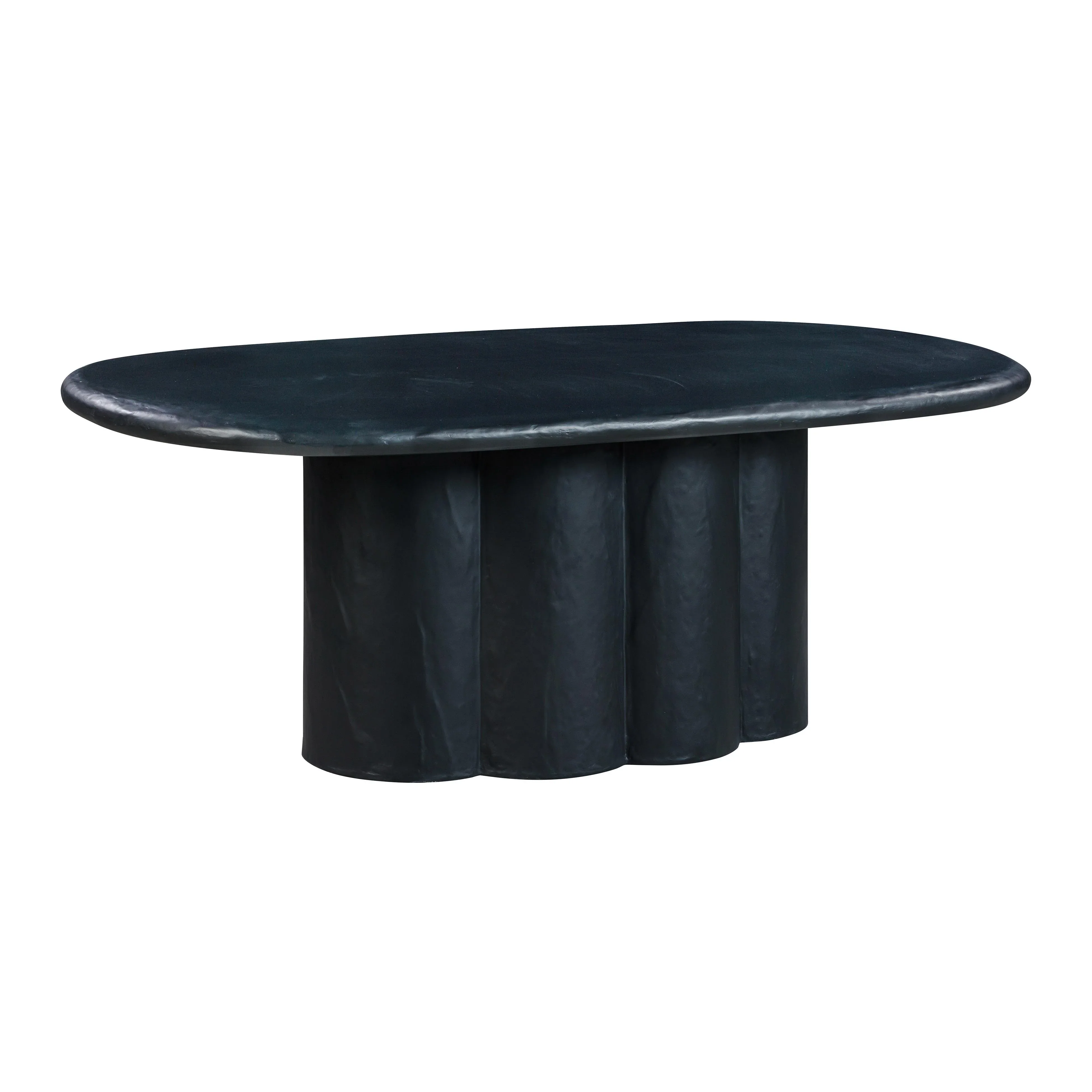 Elika 80" Faux Plaster Indoor / Outdoor Oval Dining Table - Image 10