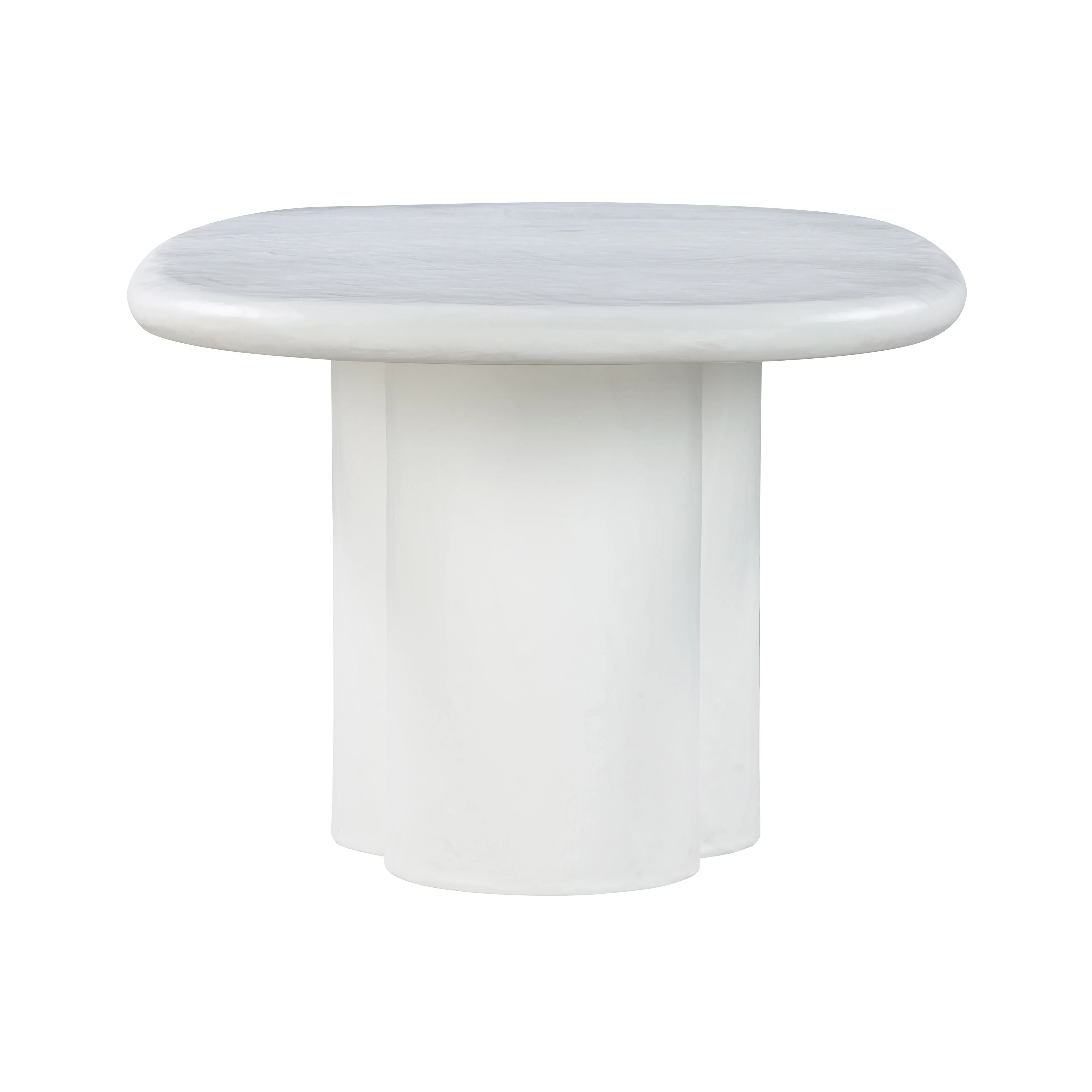 Elika 80" Faux Plaster Indoor / Outdoor Oval Dining Table - Image 4