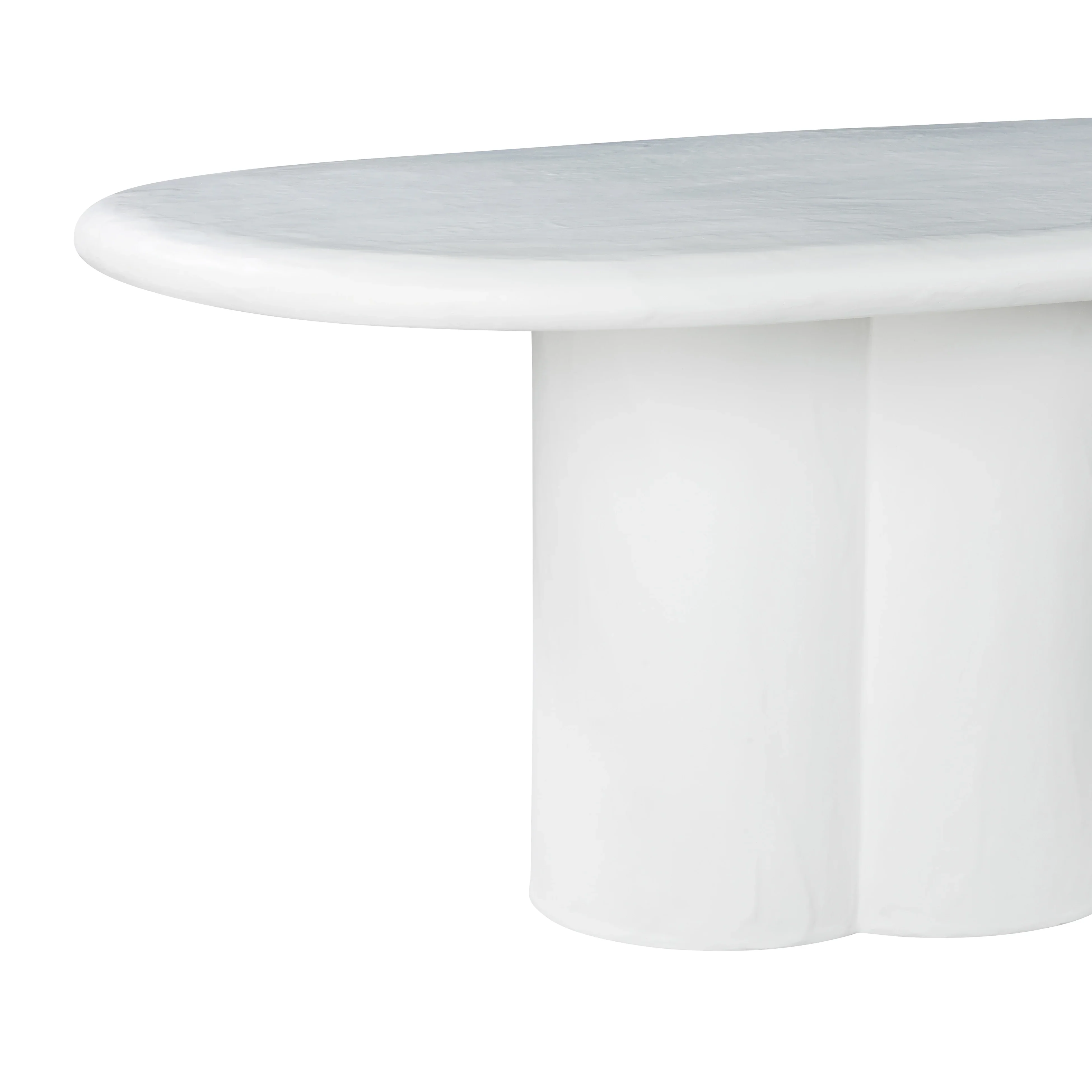 Elika 80" Faux Plaster Indoor / Outdoor Oval Dining Table - Image 6