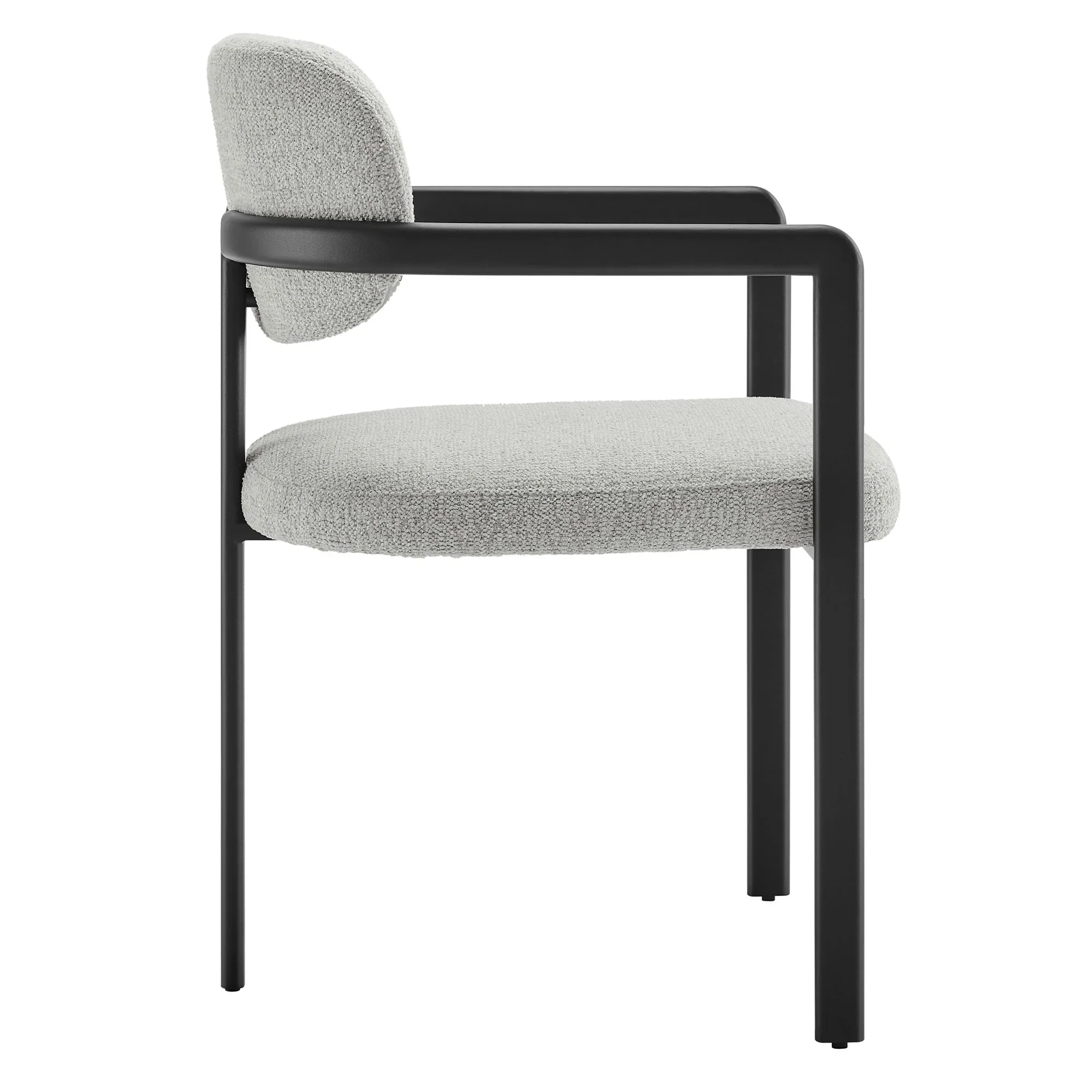 Elio Barrel Fabric and Metal Dining Chair - Image 14