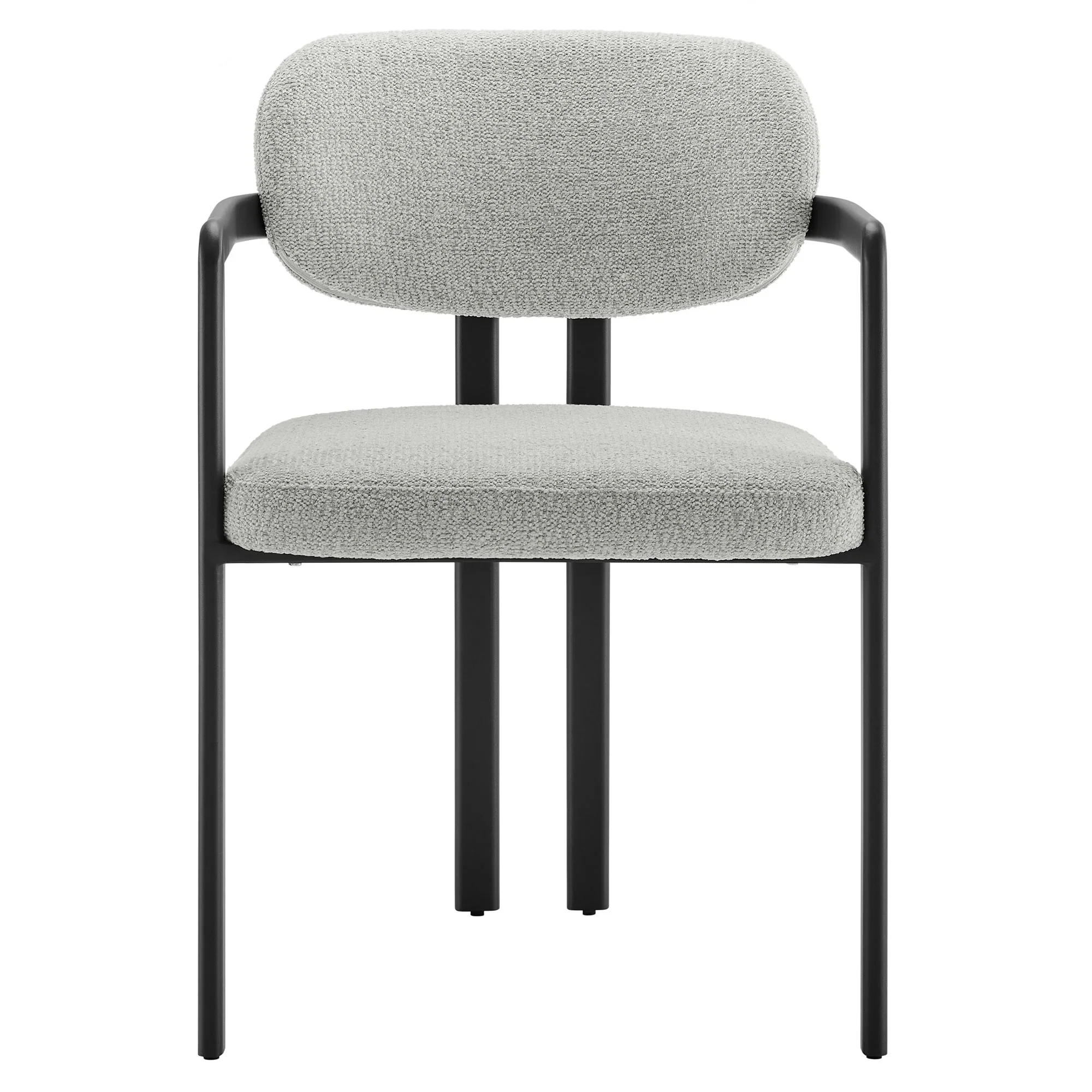 Elio Barrel Fabric and Metal Dining Chair - Image 16
