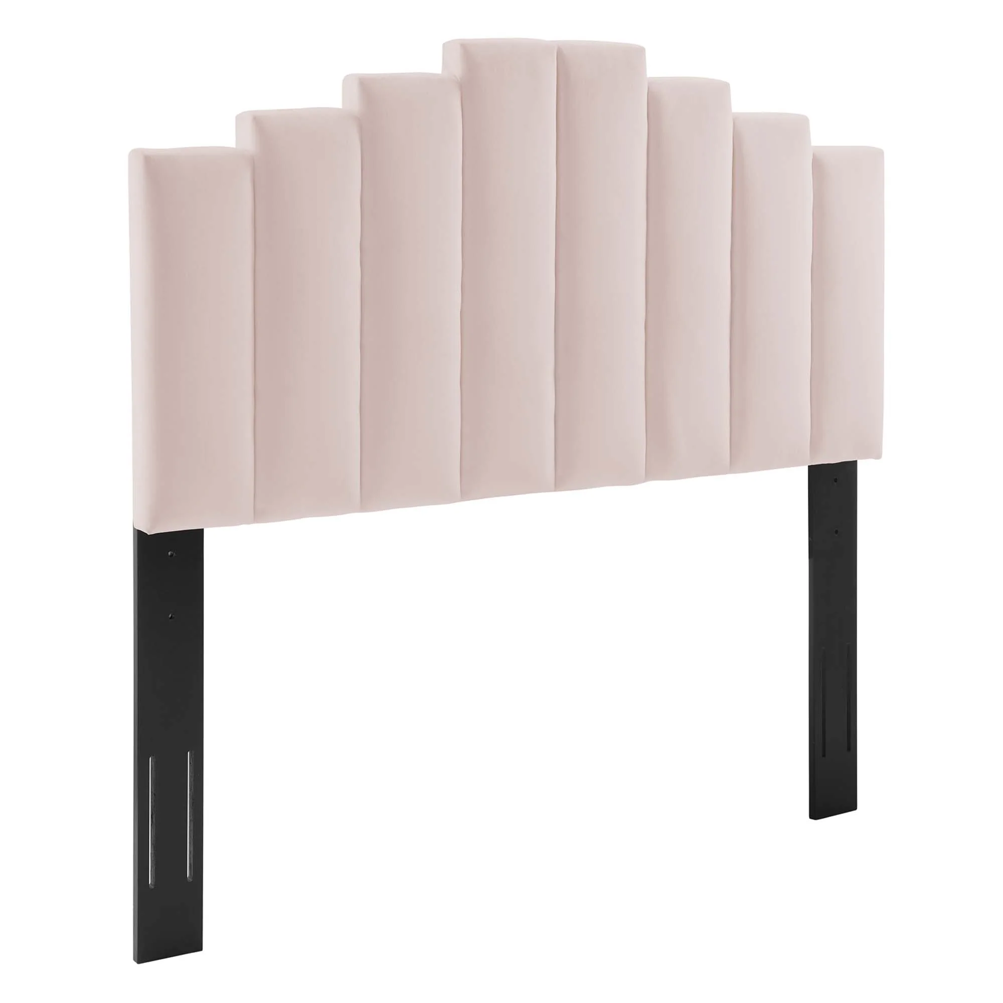 Elise Performance Velvet Platform Bed With Gold Metal Legs - Image 37