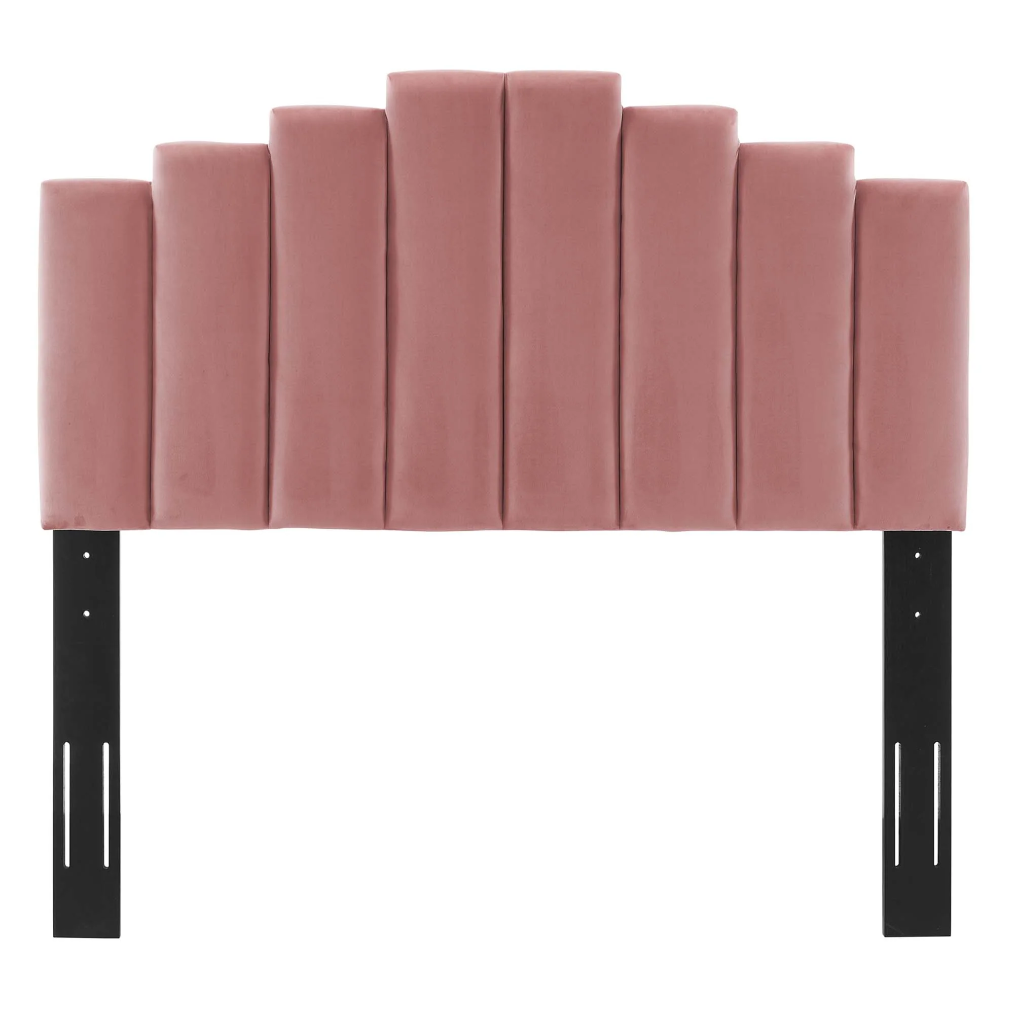 Elise Performance Velvet Platform Bed With Gold Metal Legs - Image 8
