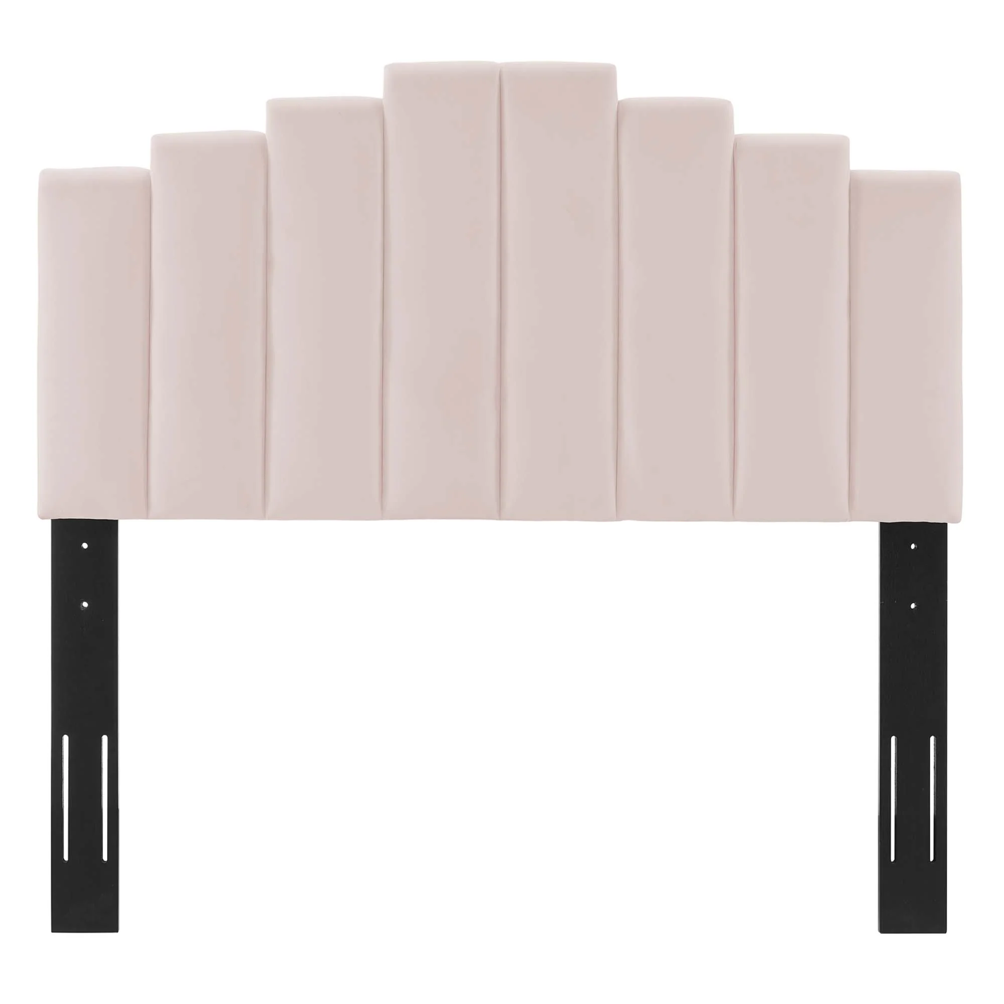 Elise Performance Velvet Platform Bed With Wood and Gold Legs - Image 21