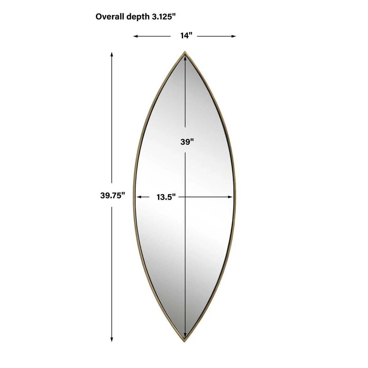 Ellipse Mirror, Gold - Image 7