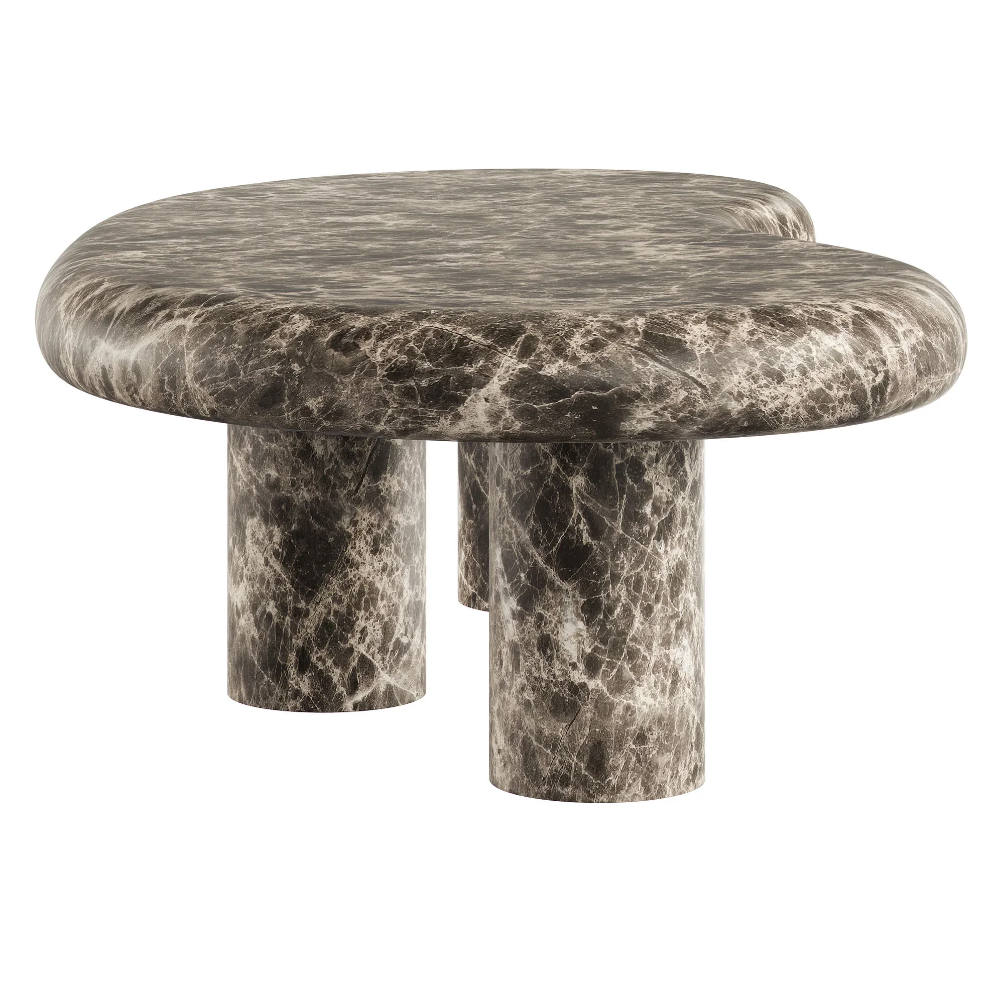 Elowen Indoor - Outdoor Textured Faux Travertine Coffee Table - Image 19