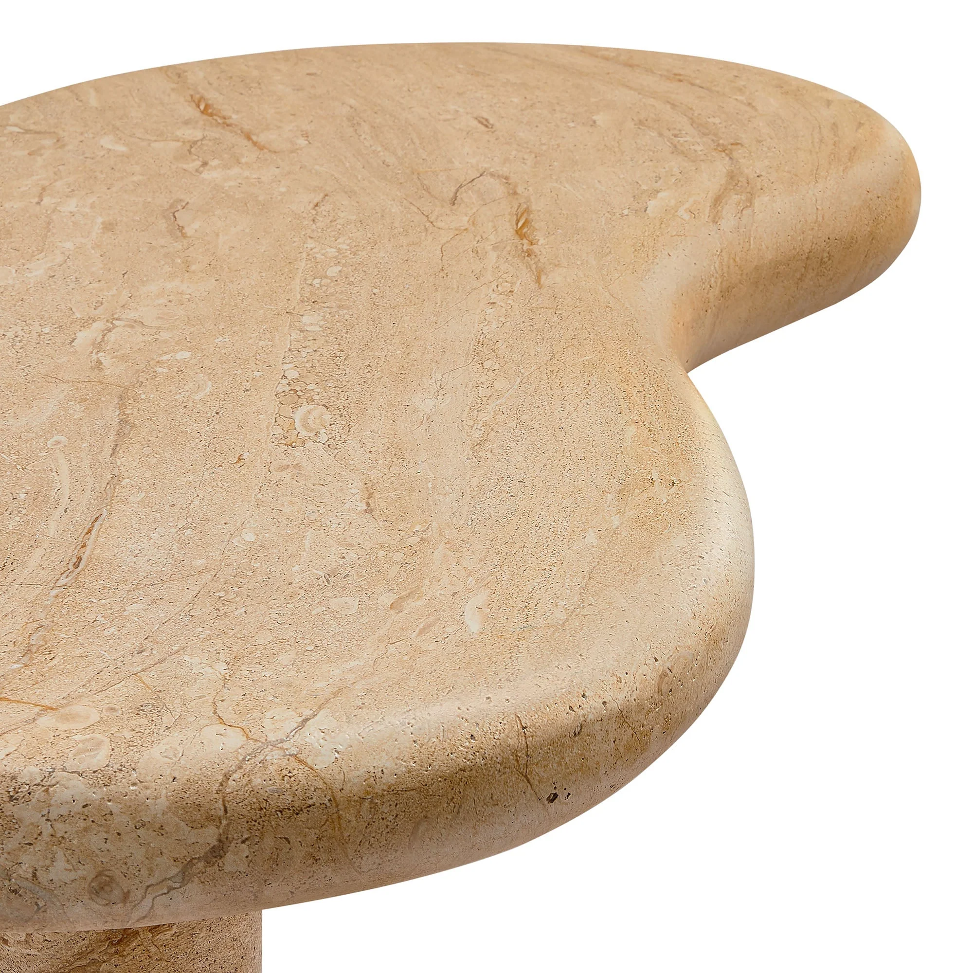 Elowen Indoor - Outdoor Textured Faux Travertine Coffee Table - Image 8