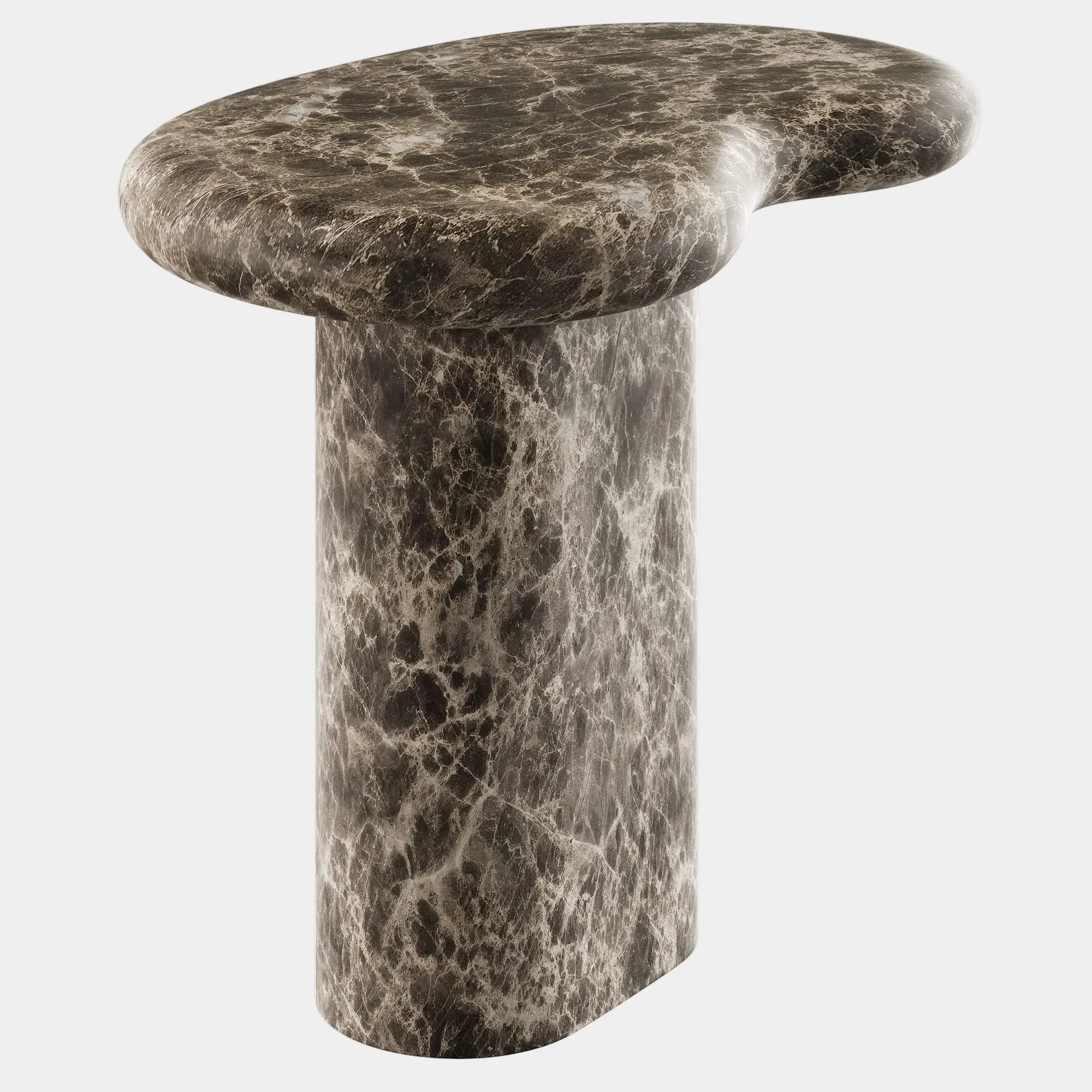 Elowen Indoor - Outdoor Textured Faux Travertine Side Table - Image 15