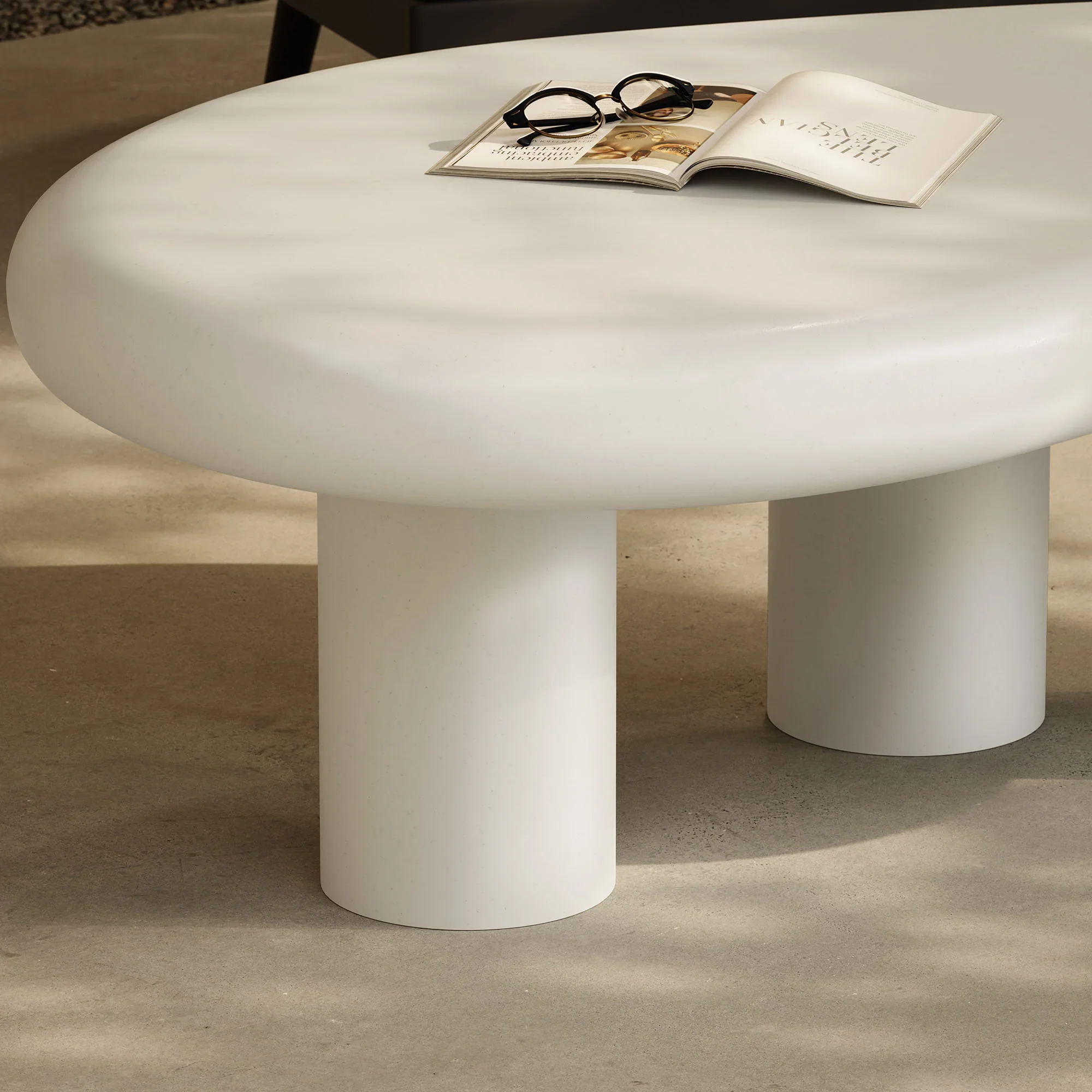 Elowen Outdoor Coffee Table in White - Image 3