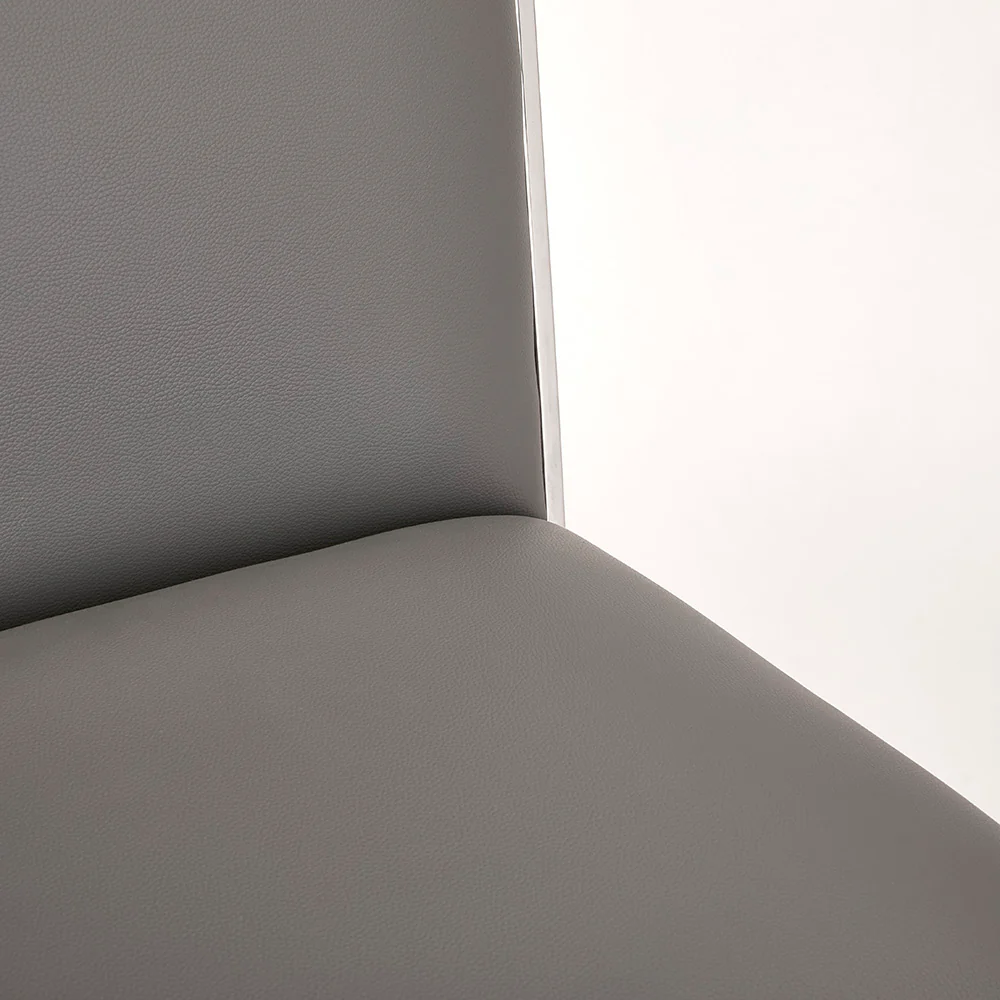 Emario Counter Chair: Grey Leatherette - Image 4