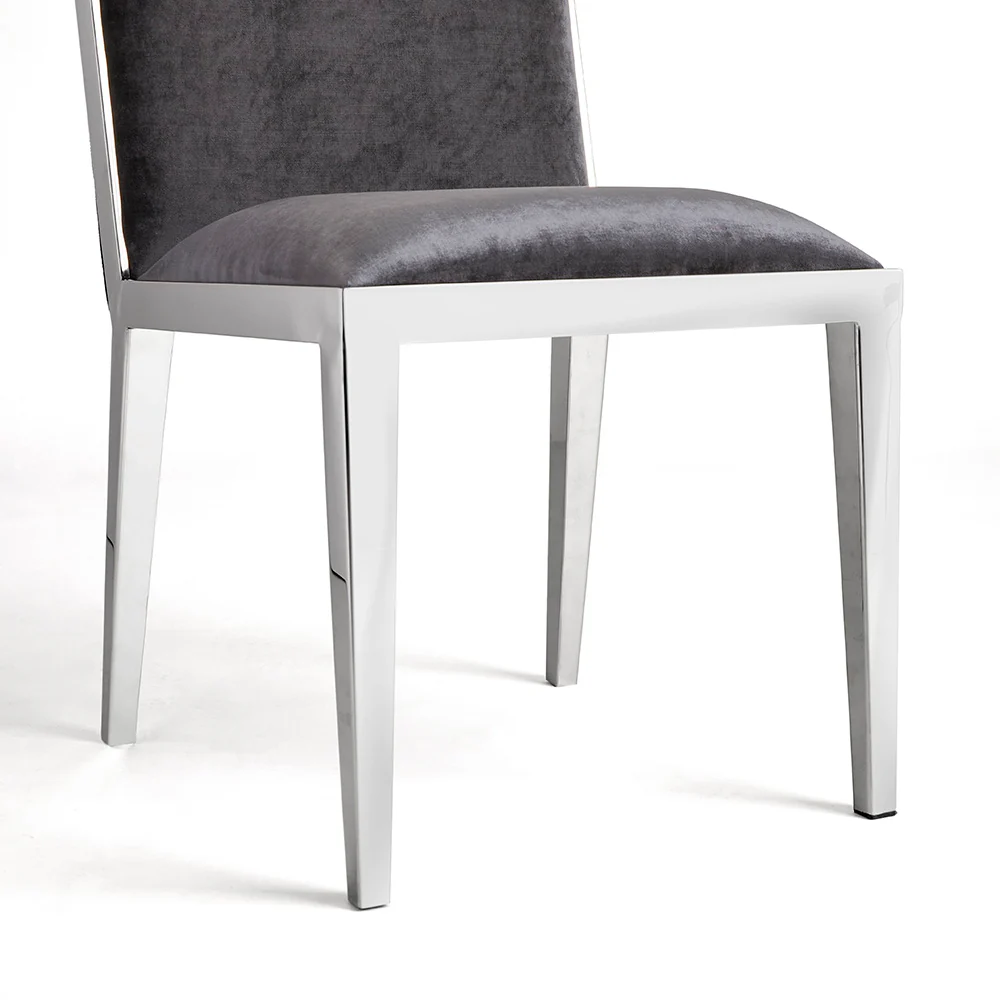 Emario Dining Chair Charcoal Velvet - Image 3