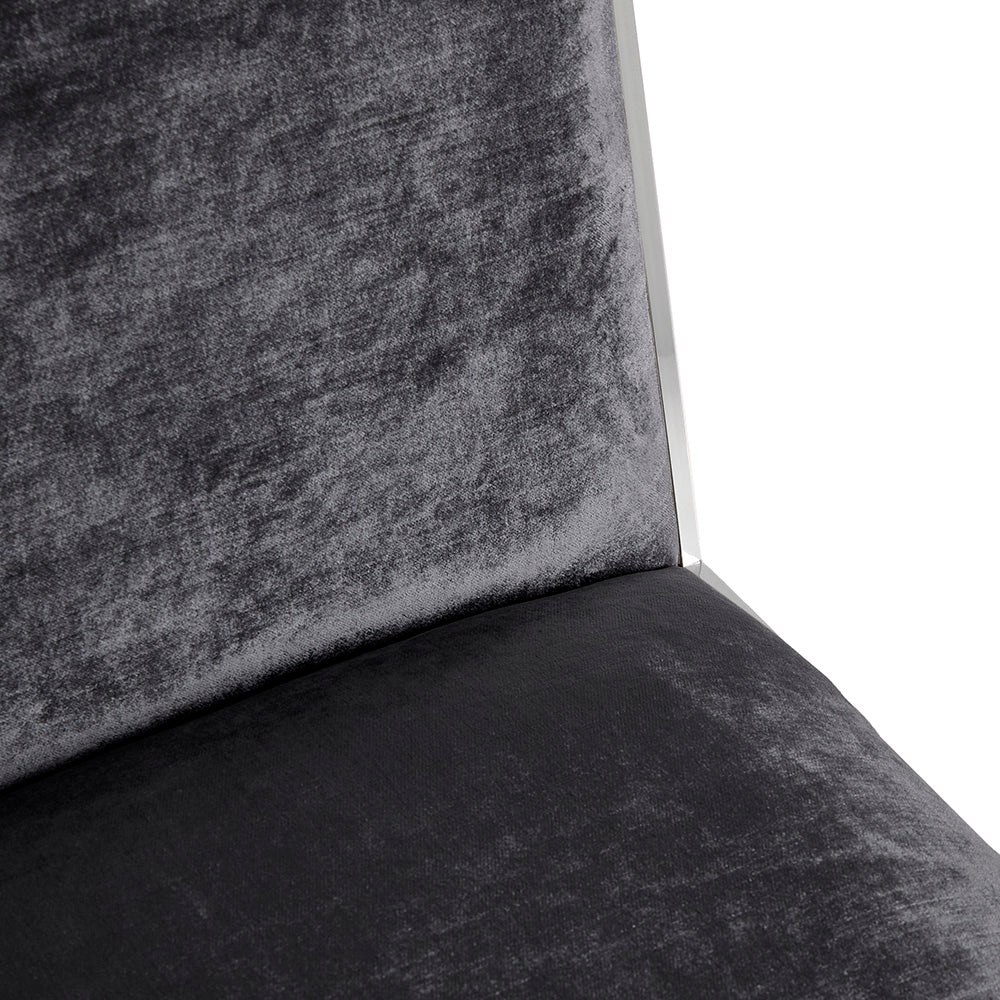 Emario Dining Chair Charcoal Velvet - Image 6