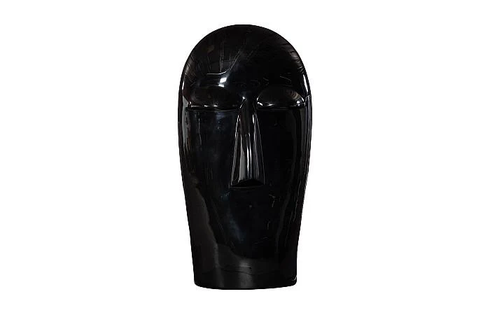 Emerging Face Sculpture, Gel Coat Black, Large