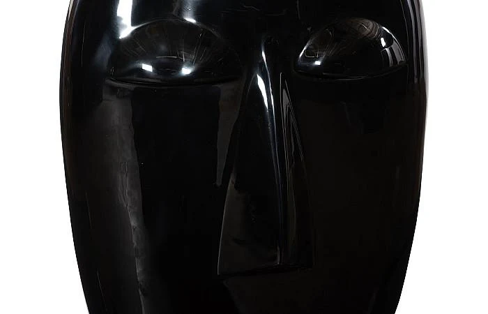 Emerging Face Sculpture, Gel Coat Black, Small - Image 3