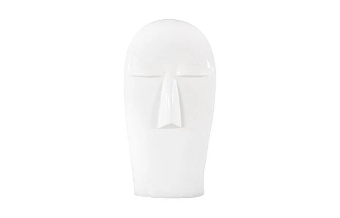 Emerging Face Sculpture, Gel Coat White