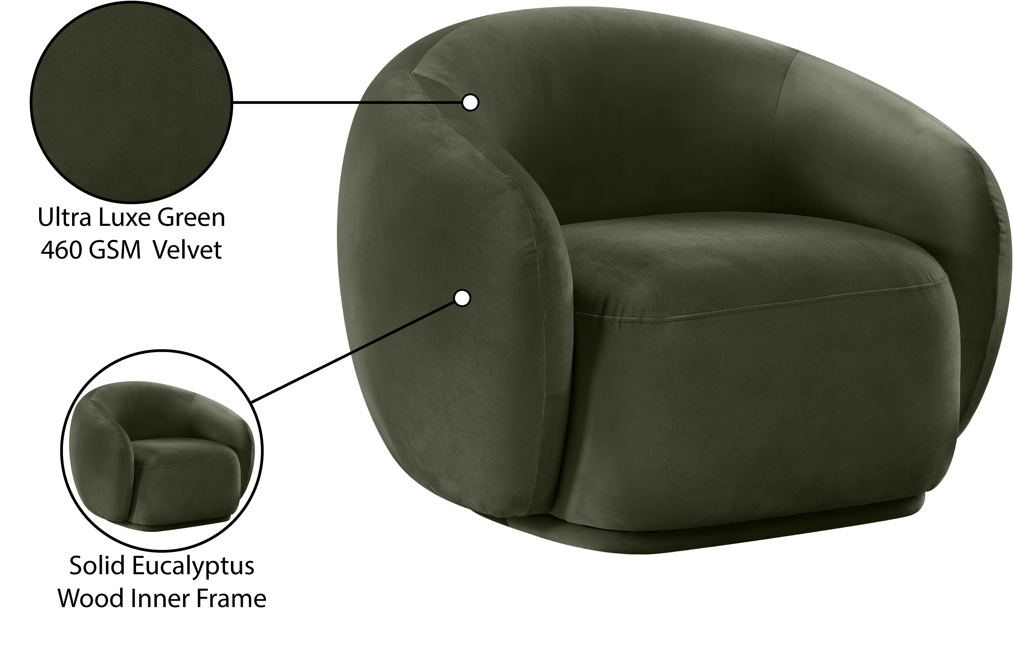Emery Velvet Upholstered Accent Chair - Image 34