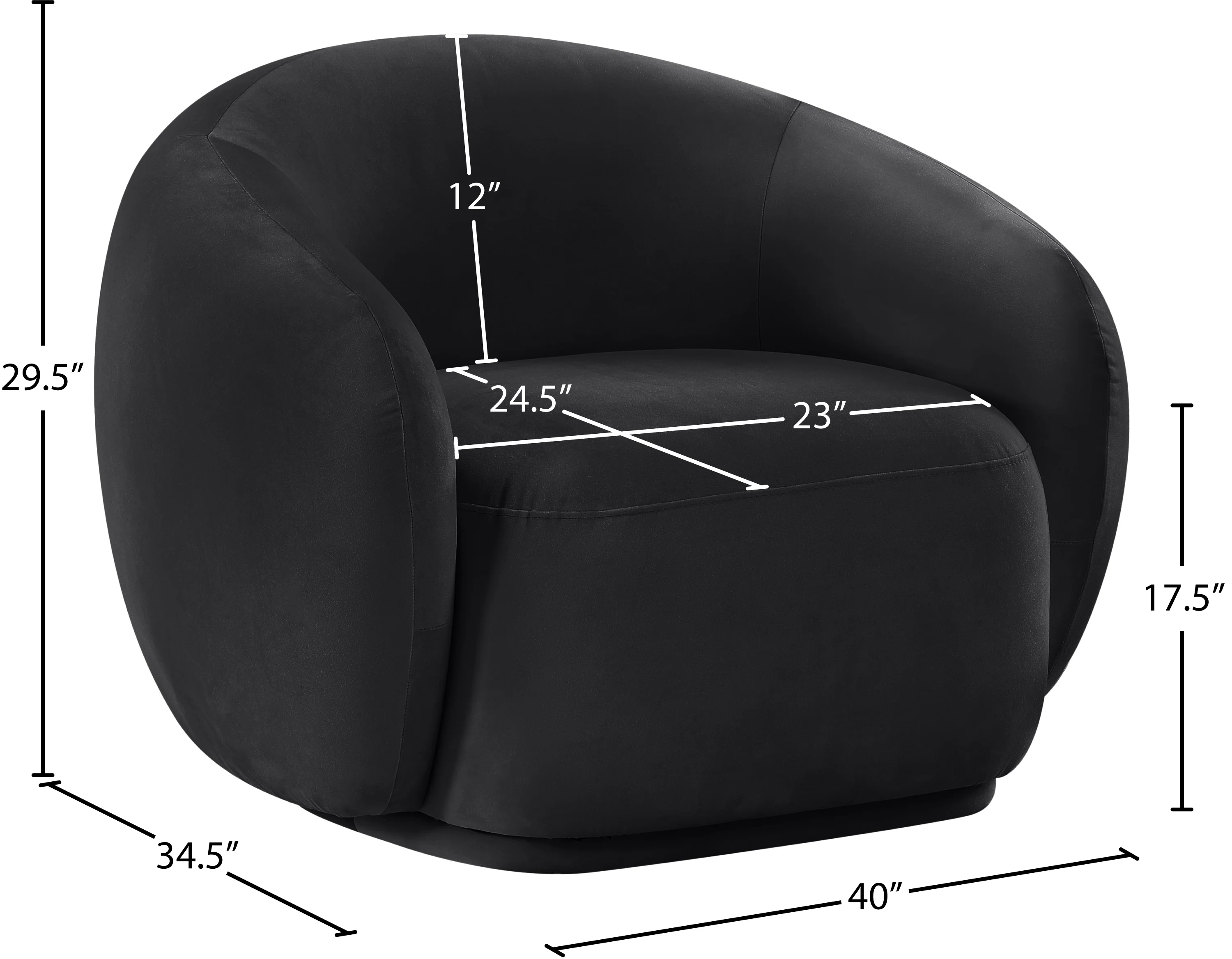 Emery Velvet Upholstered Accent Chair - Image 8