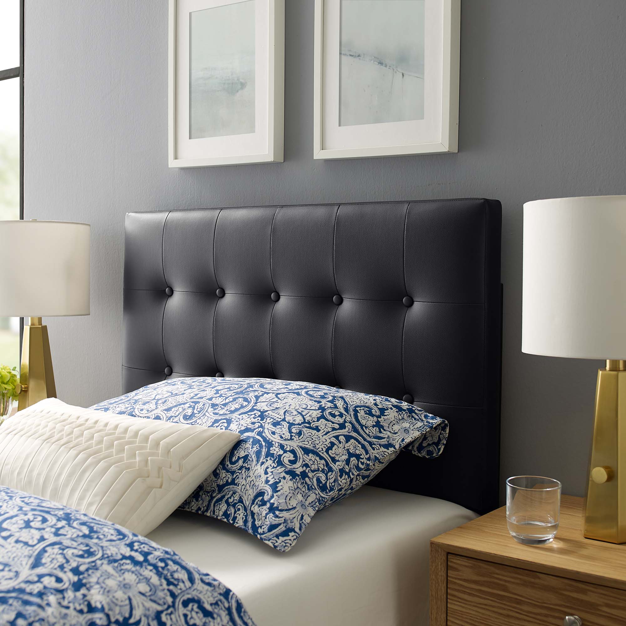 Emily Upholstered Vinyl Headboard - Image 2