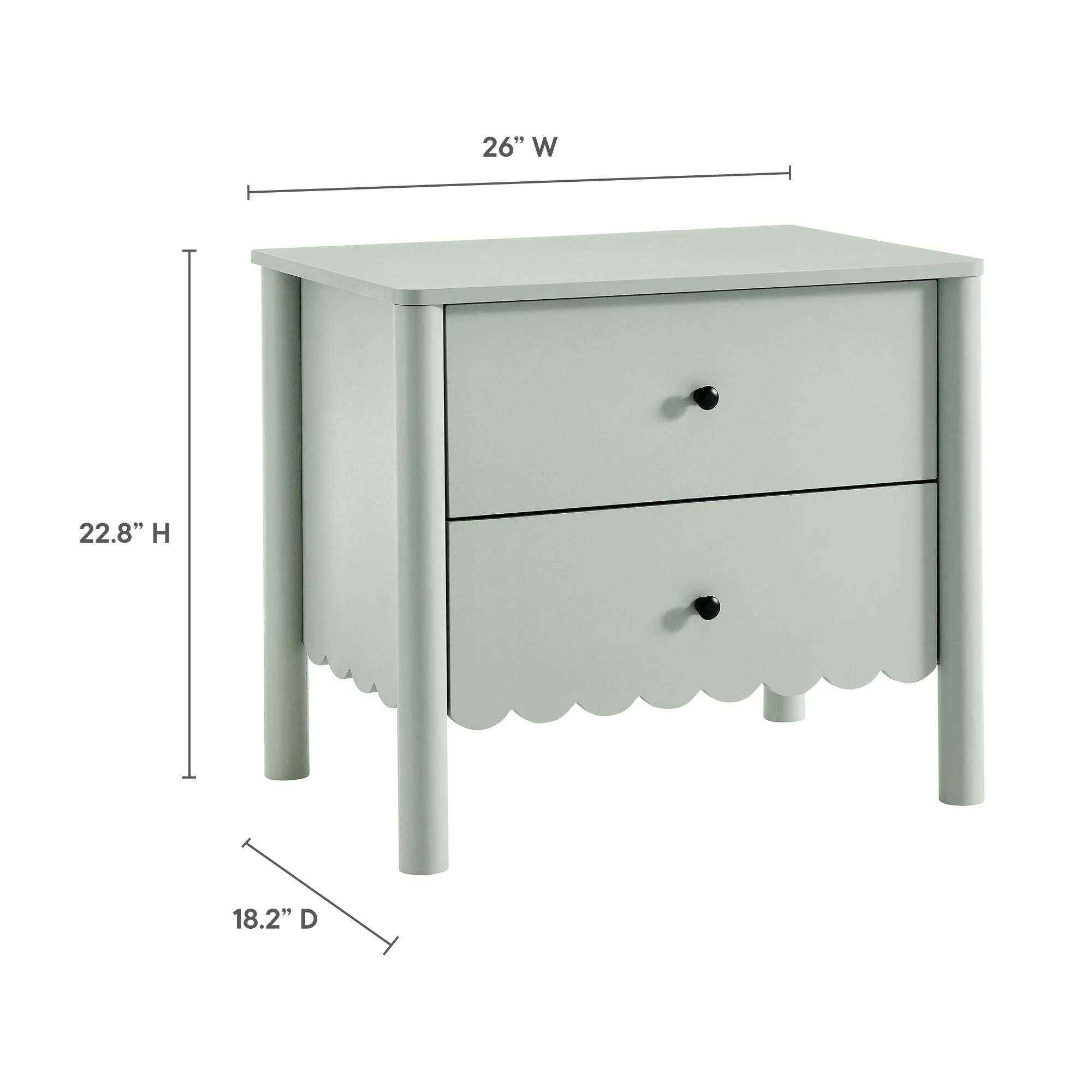 Emmeline Scalloped 2-Drawer Nightstand - Image 18