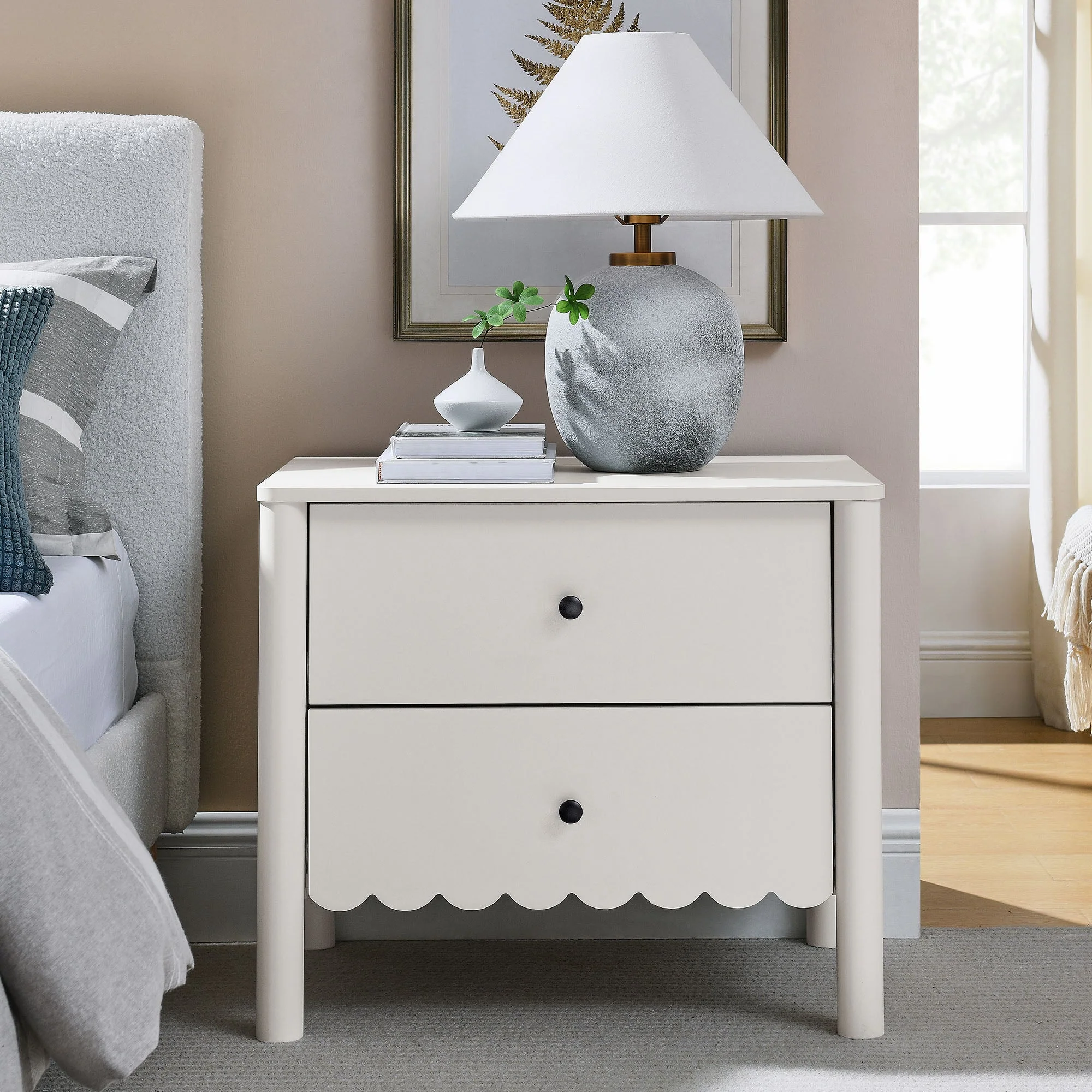 Emmeline Scalloped 2-Drawer Nightstand - Image 20