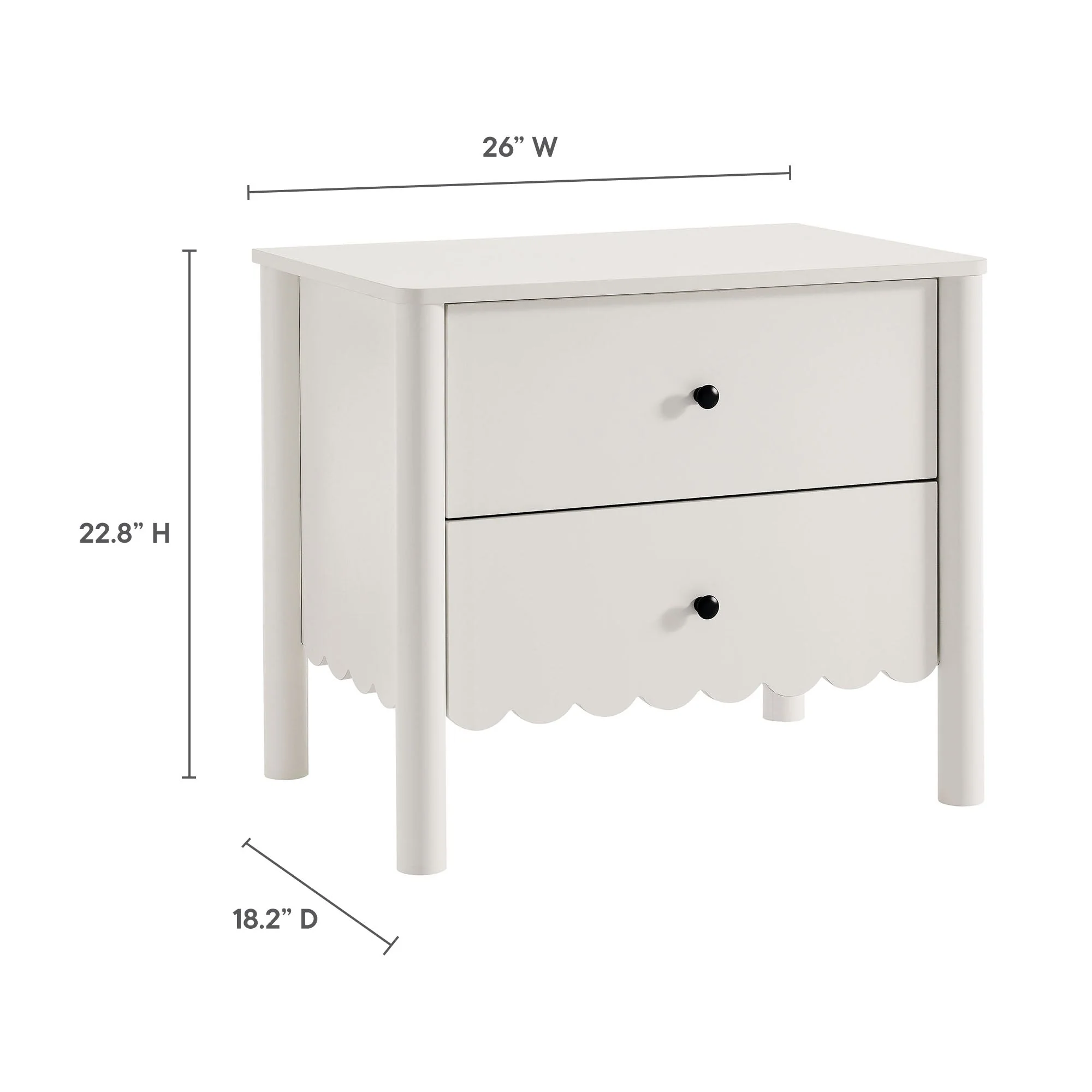 Emmeline Scalloped 2-Drawer Nightstand - Image 27