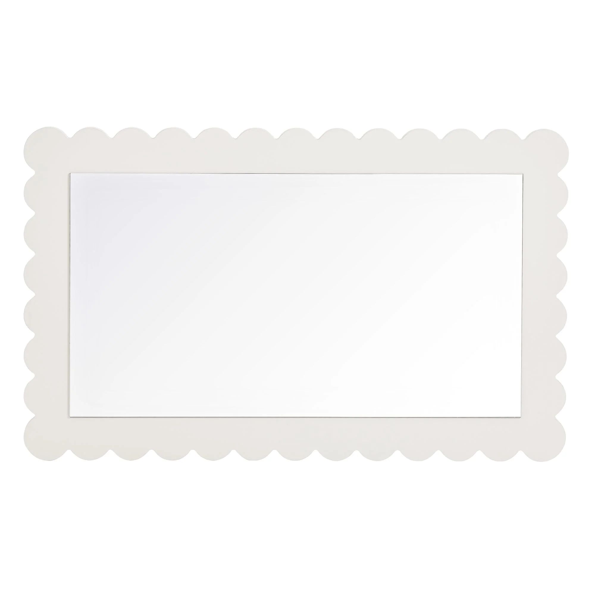 Emmeline Scalloped Rectangle Wall Mirror - Image 20