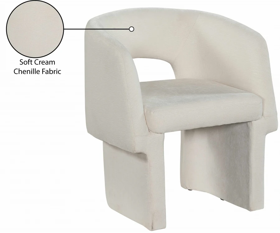 Emmet Chenille Fabric Upholstered Dining Chair / Accent Chair - Image 33