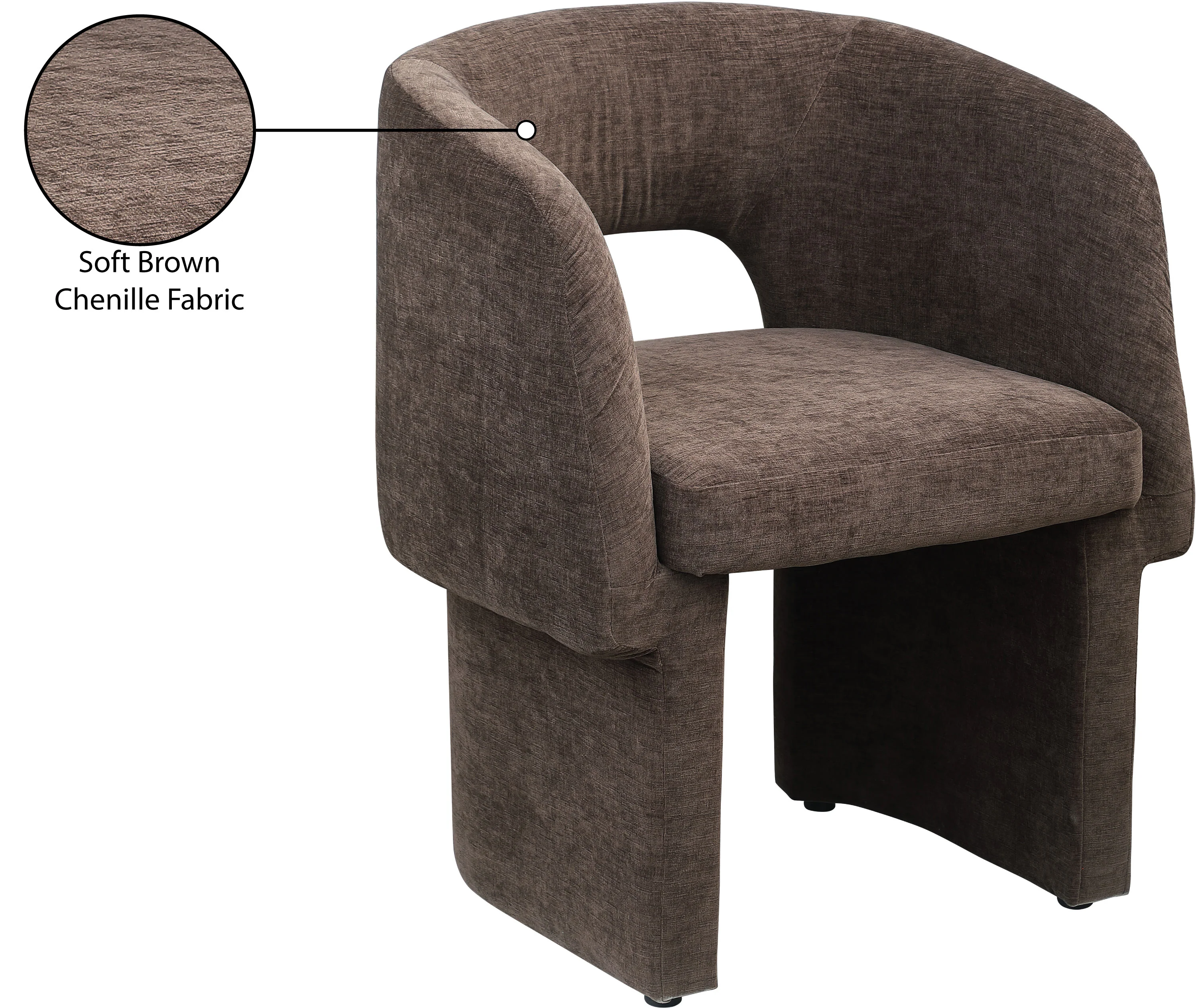 Emmet Chenille Fabric Upholstered Dining Chair / Accent Chair - Image 77
