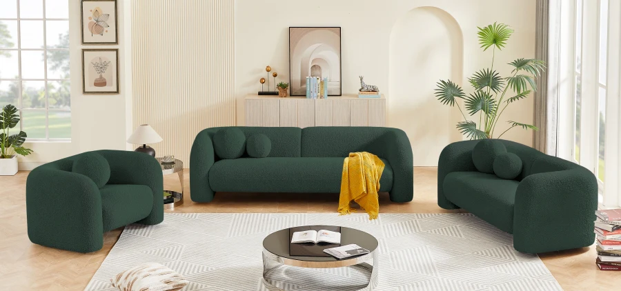 Emory Boucle Fabric Sofa - Image 64