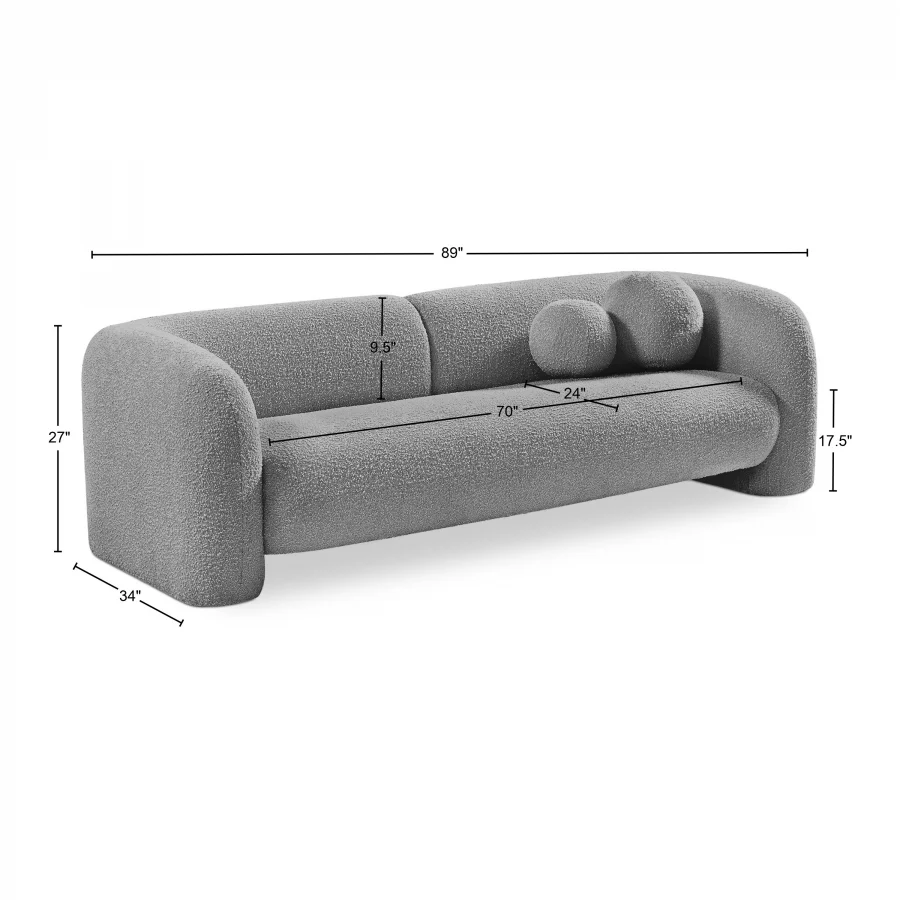 Emory Boucle Fabric Sofa - Image 80