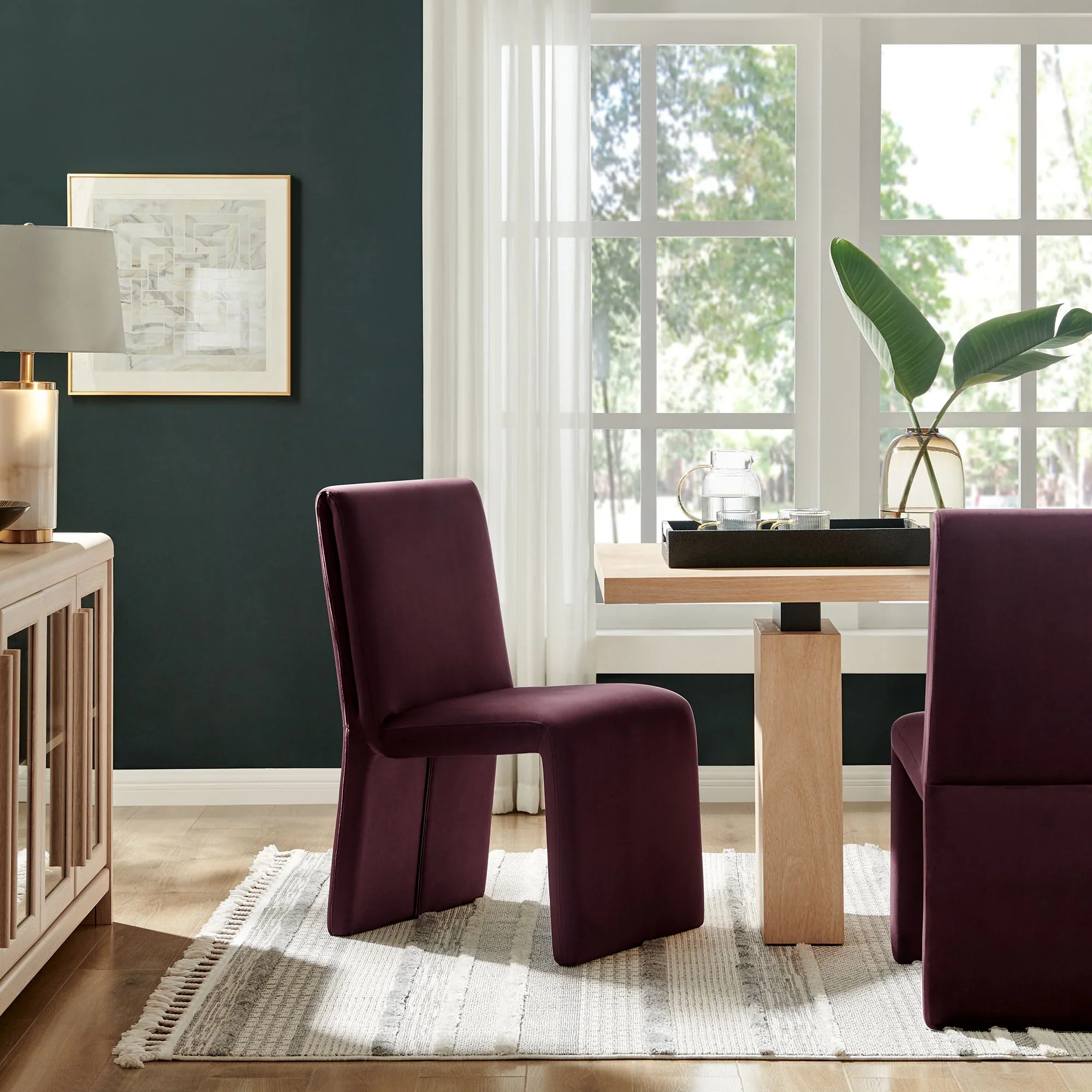 Emory Upholstered Performance Velvet Dining Side Chair - Image 11