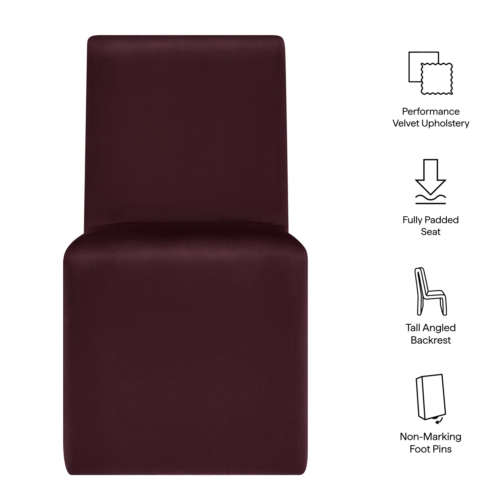 Emory Upholstered Performance Velvet Dining Side Chair - Image 17